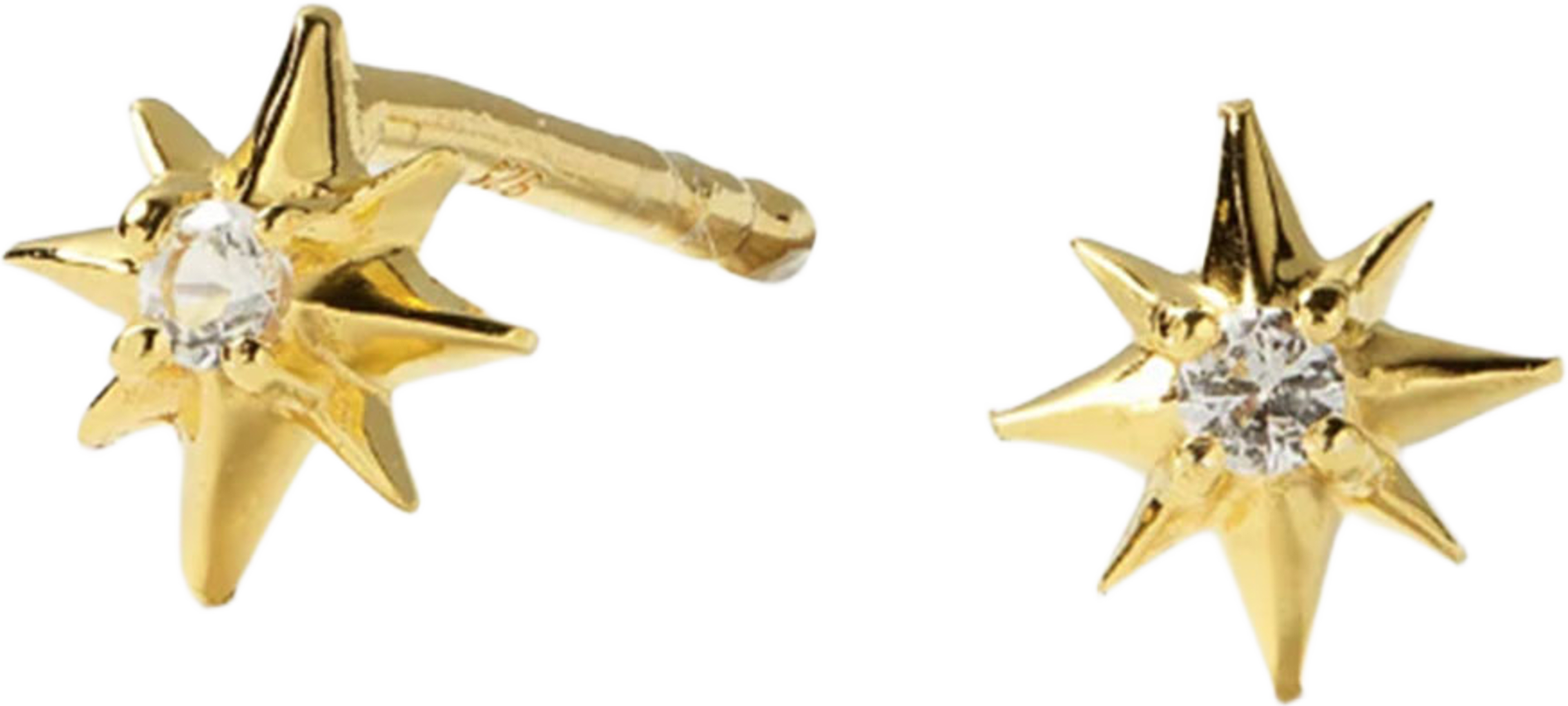 North Star Stud Earrings Gold, från Syster P, i färgen Gold. Klicka för att öppna bilden i stort format