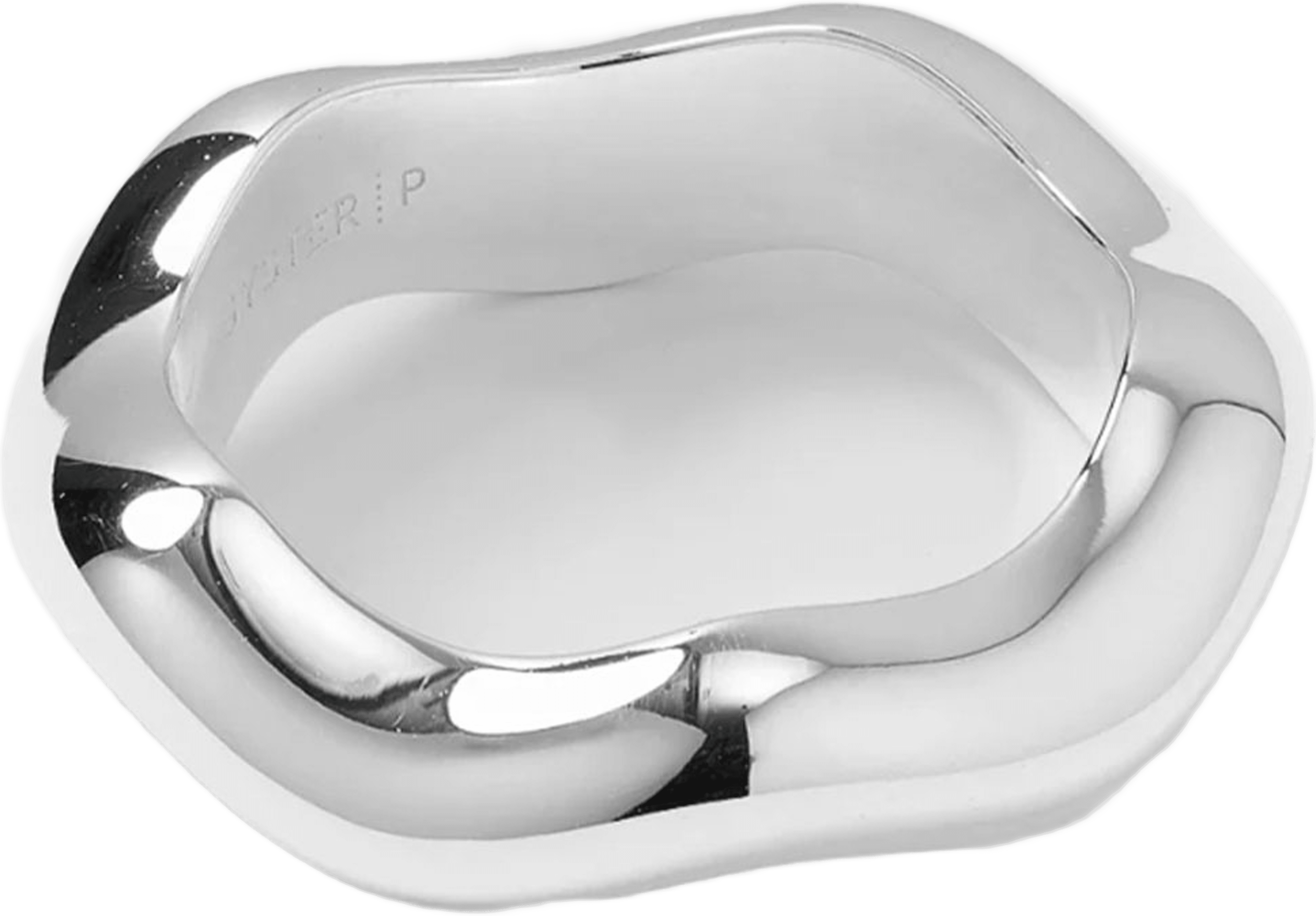Bolded Wavy Ring Shiny Silver, från Syster P, i färgen Silver. Klicka för att öppna bilden i stort format