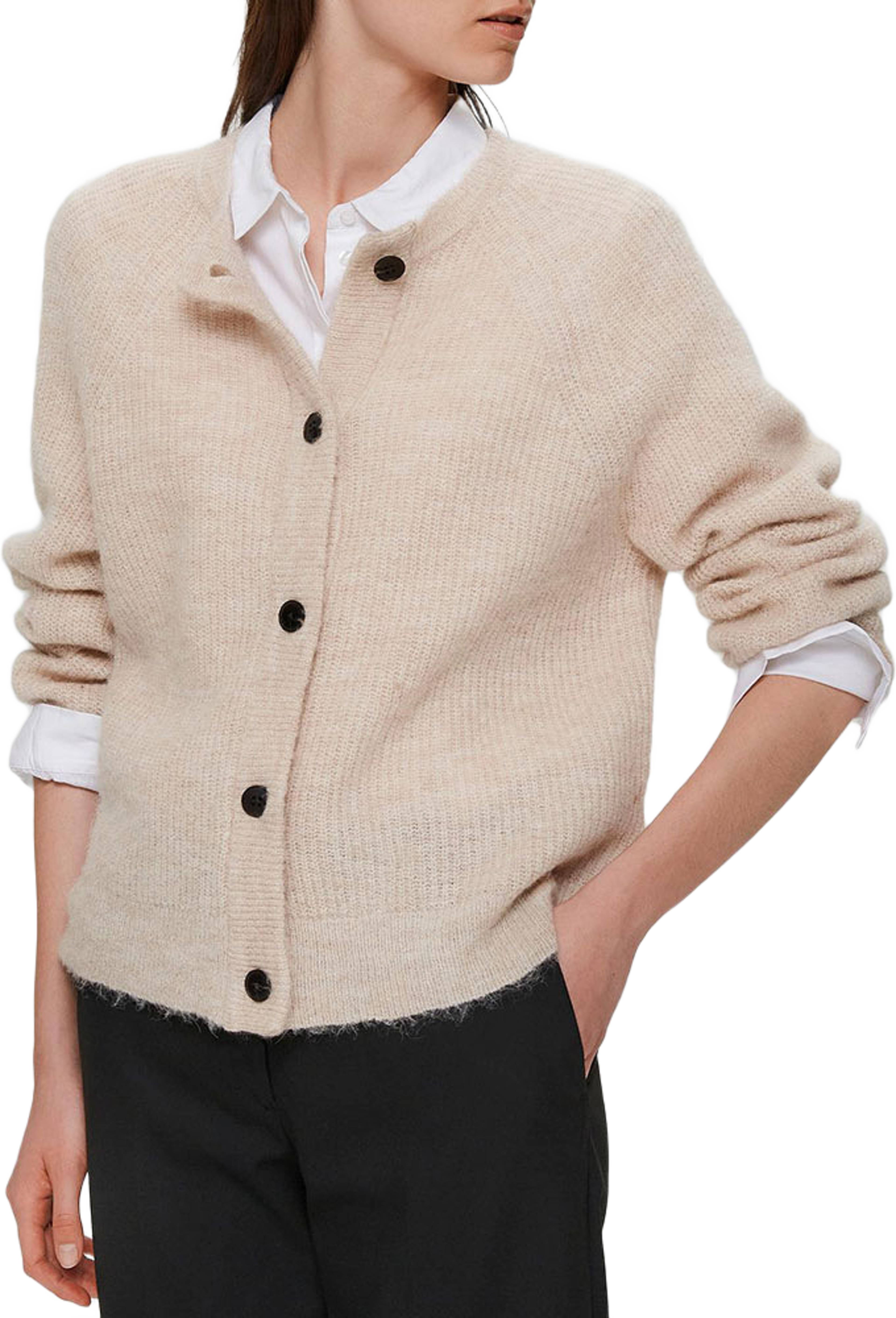 Lulu Ls Knit Short Cardigan