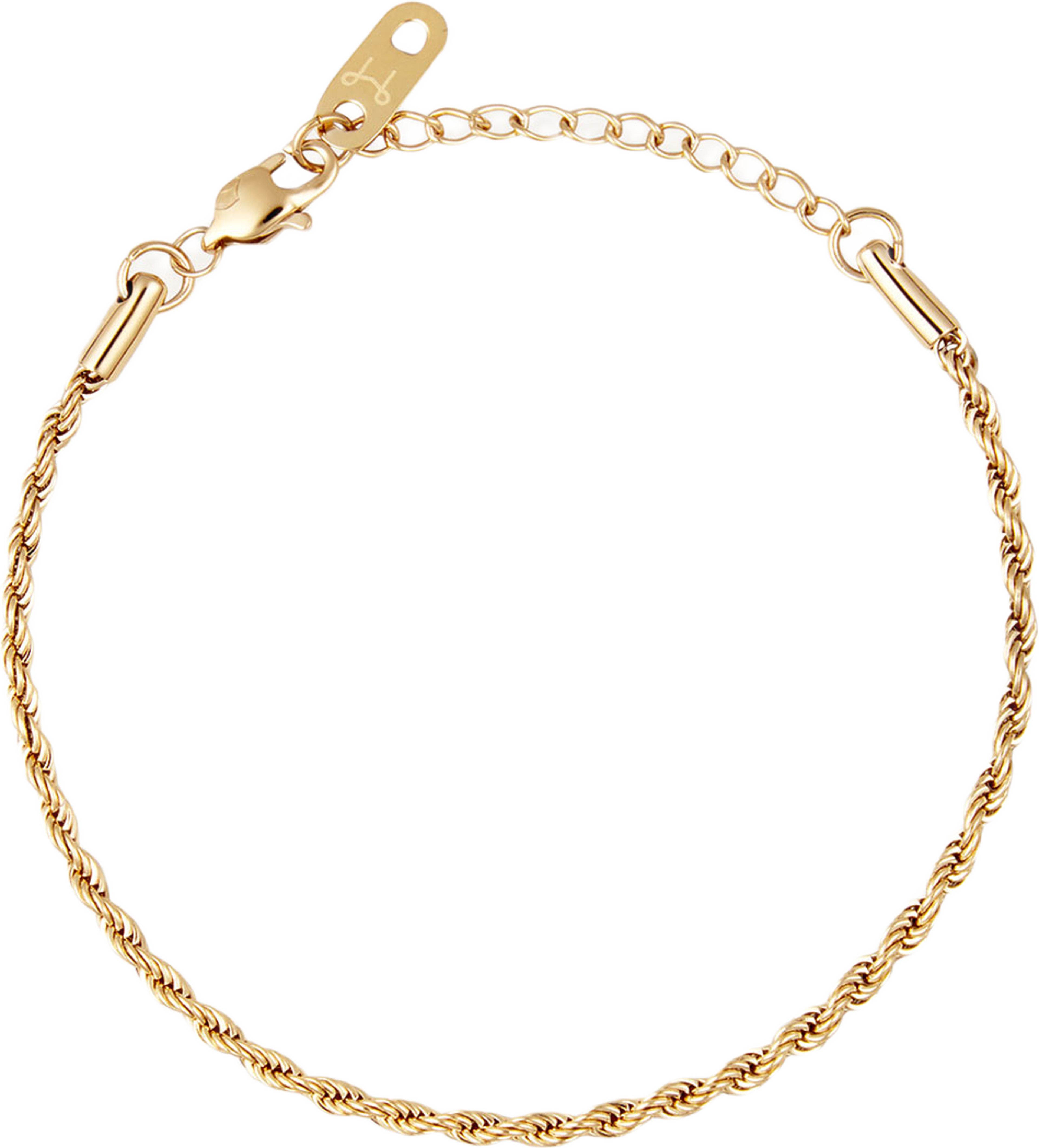 Thin Rope Gold Medium Bracelet, från Mockberg, i färgen Gold. Klicka för att öppna bilden i stort format