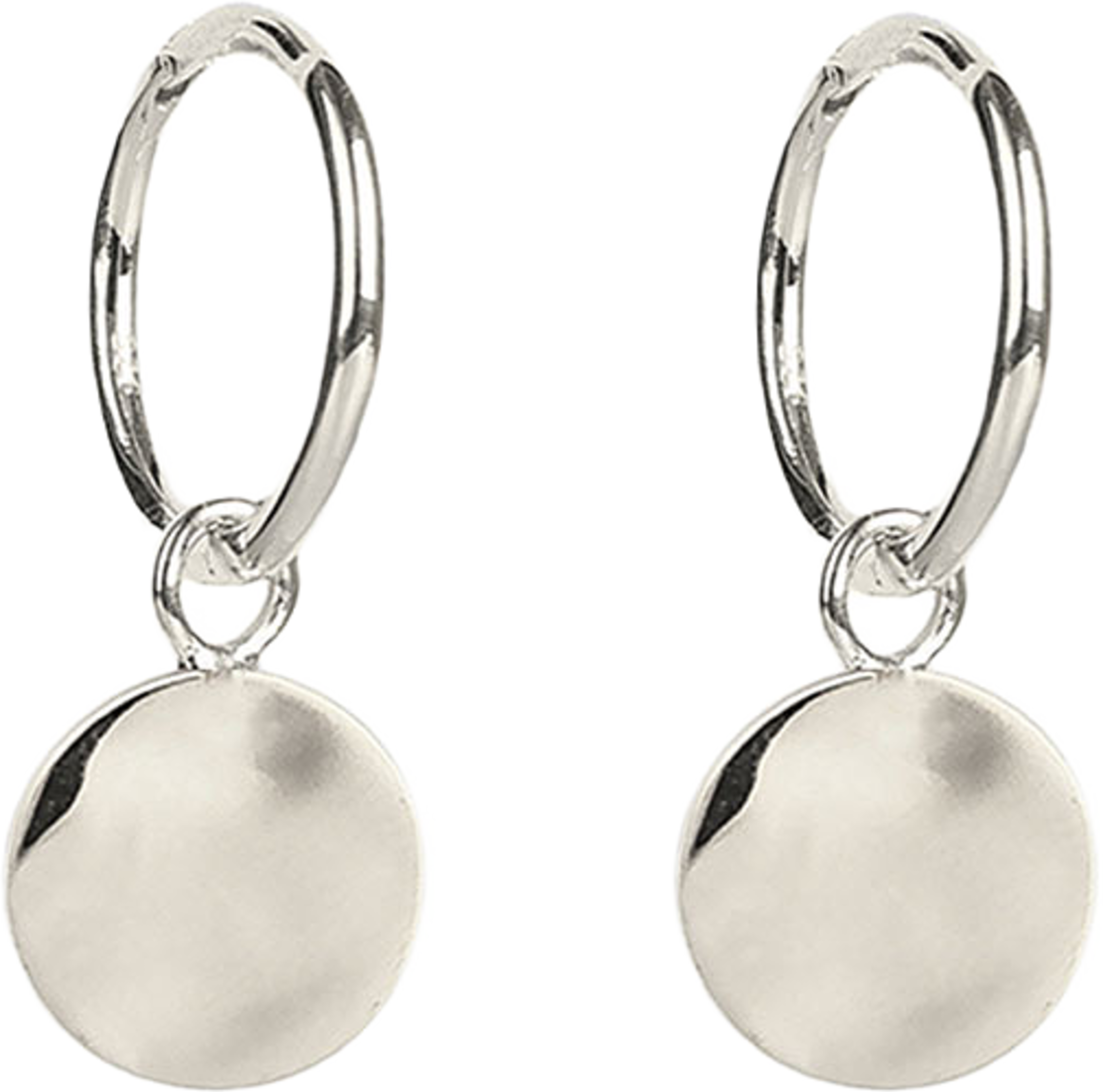 Minimalistica Hammered Earrings Silver