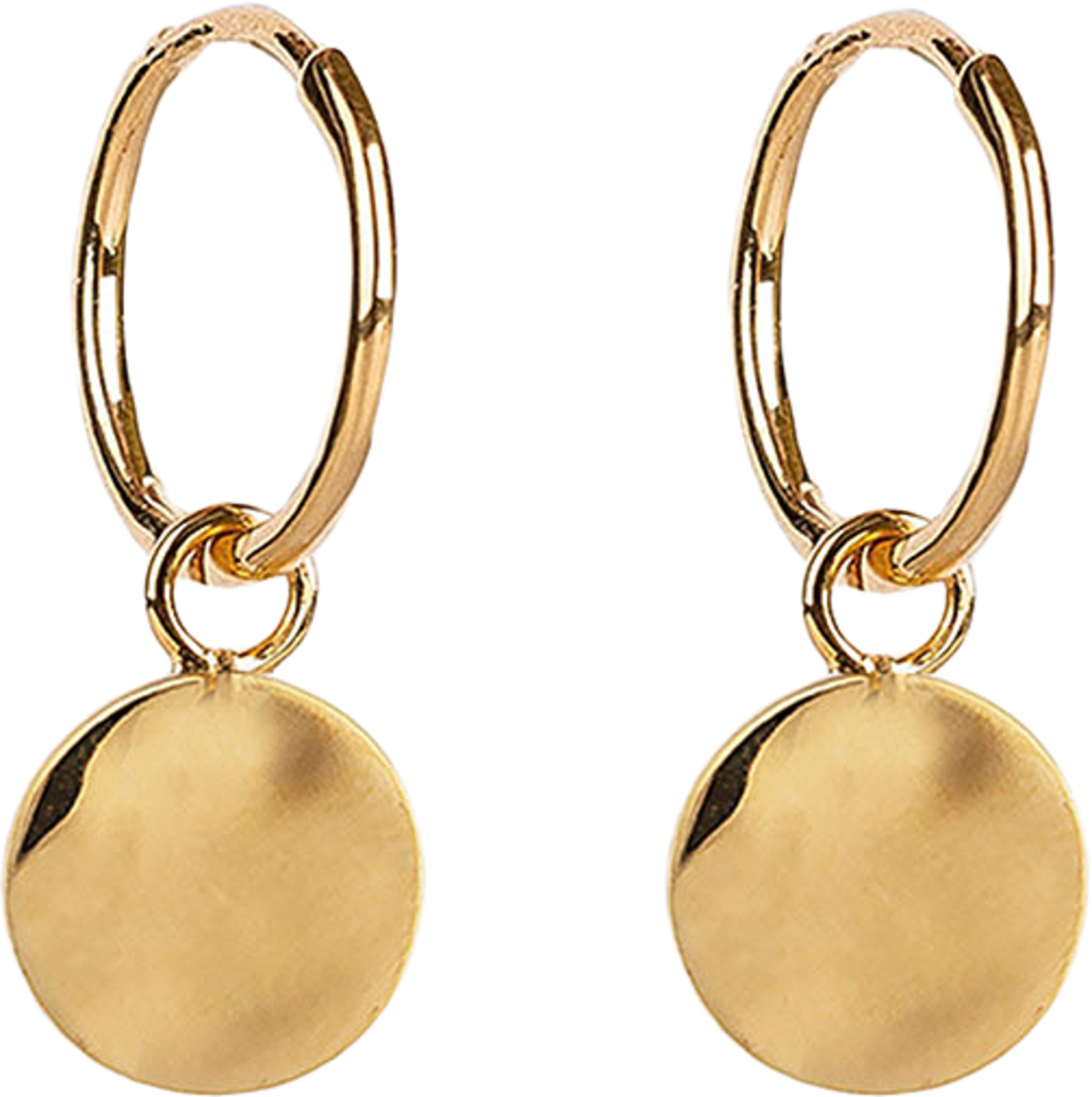 Minimalistica Hammered Earrings Gold