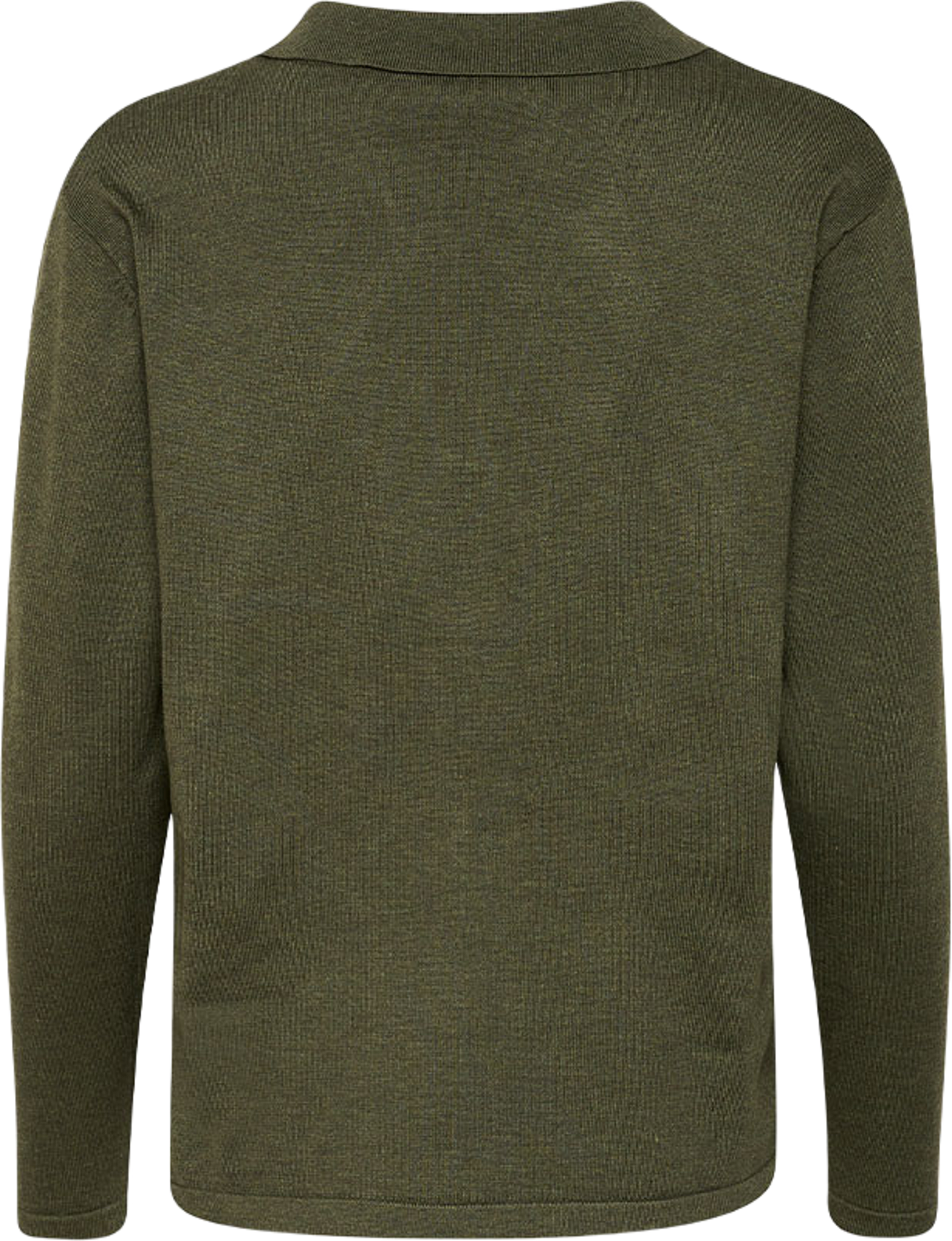 MilaSZ Polo Pullover, från Saint Tropez, i färgen Army Green Melange. Klicka för att öppna bilden i stort format
