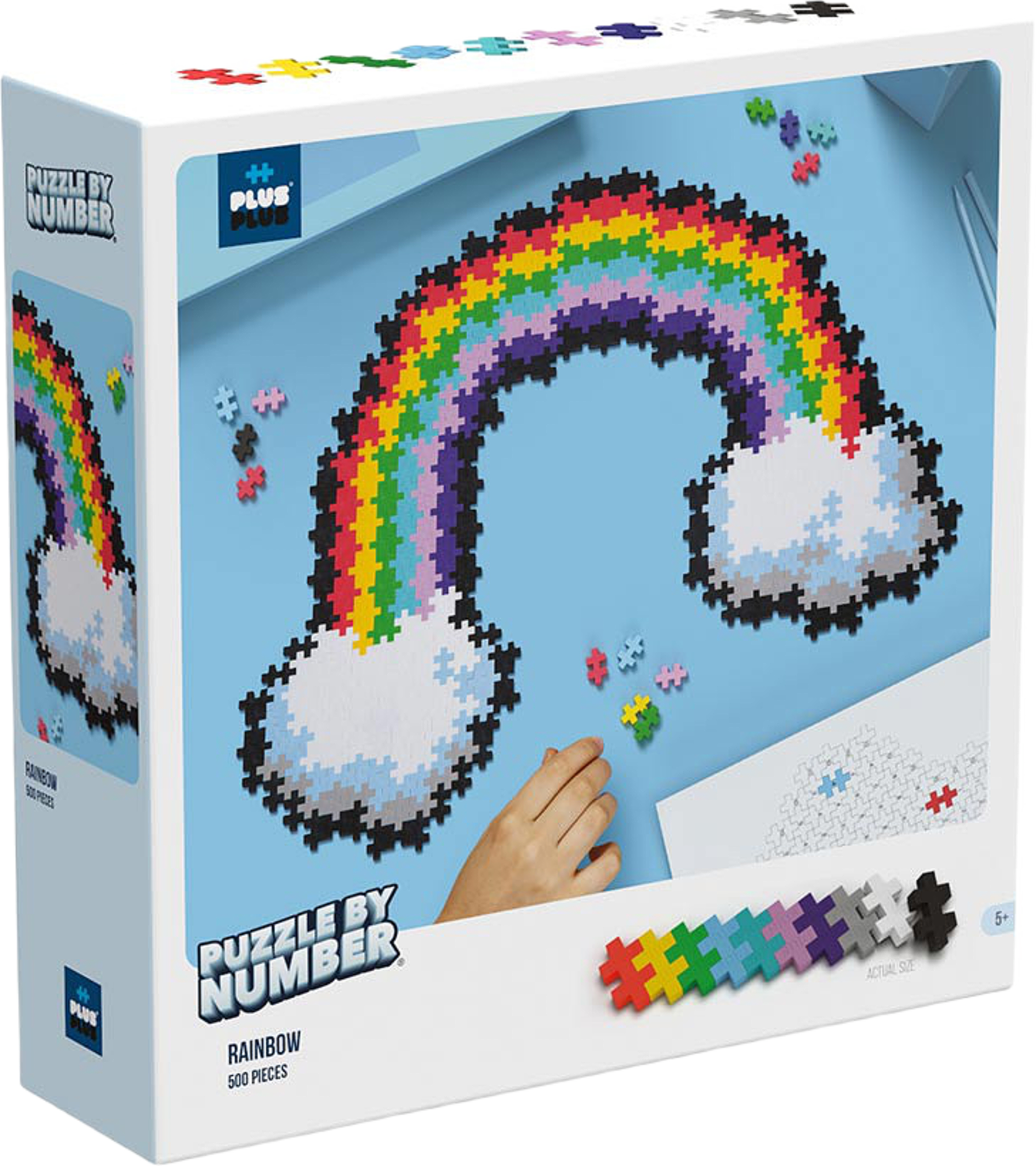 PLUS PLUS Puzzle By Number Rainbow 500pcs