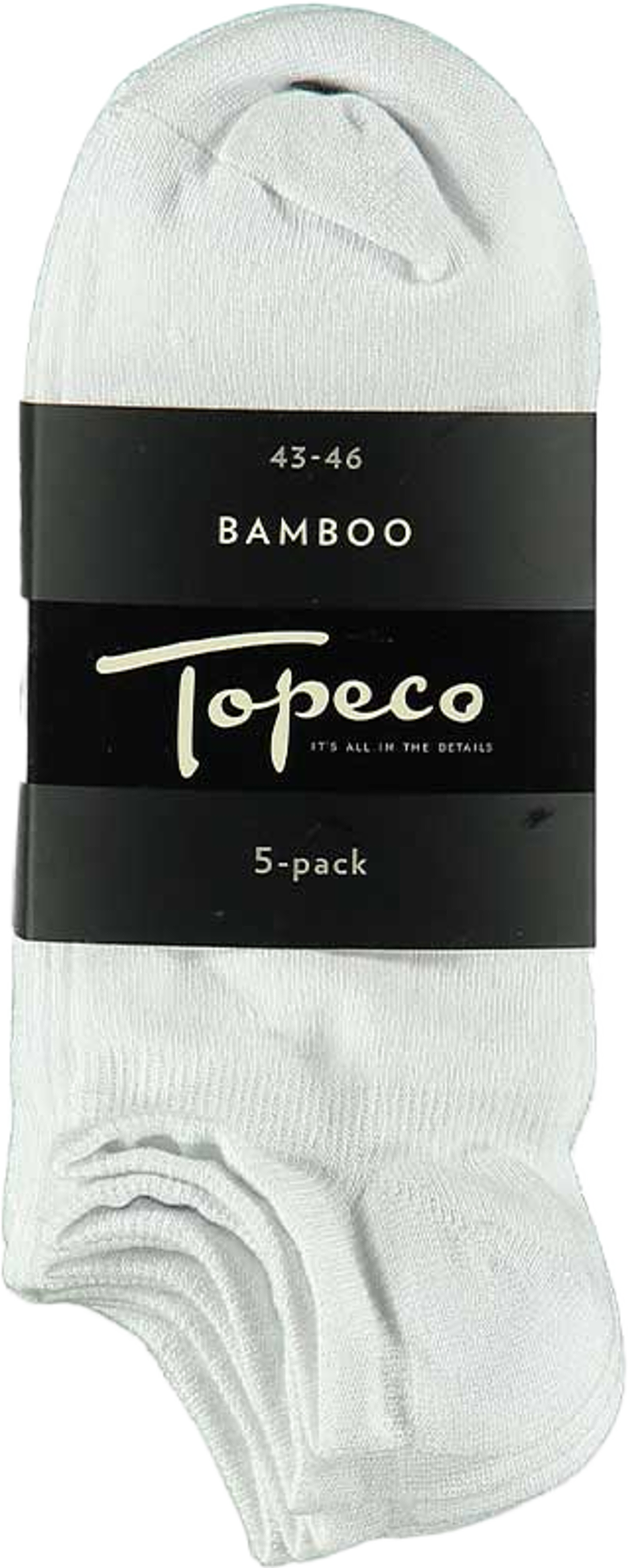Sneakerstrumpa 5-pack Bambu