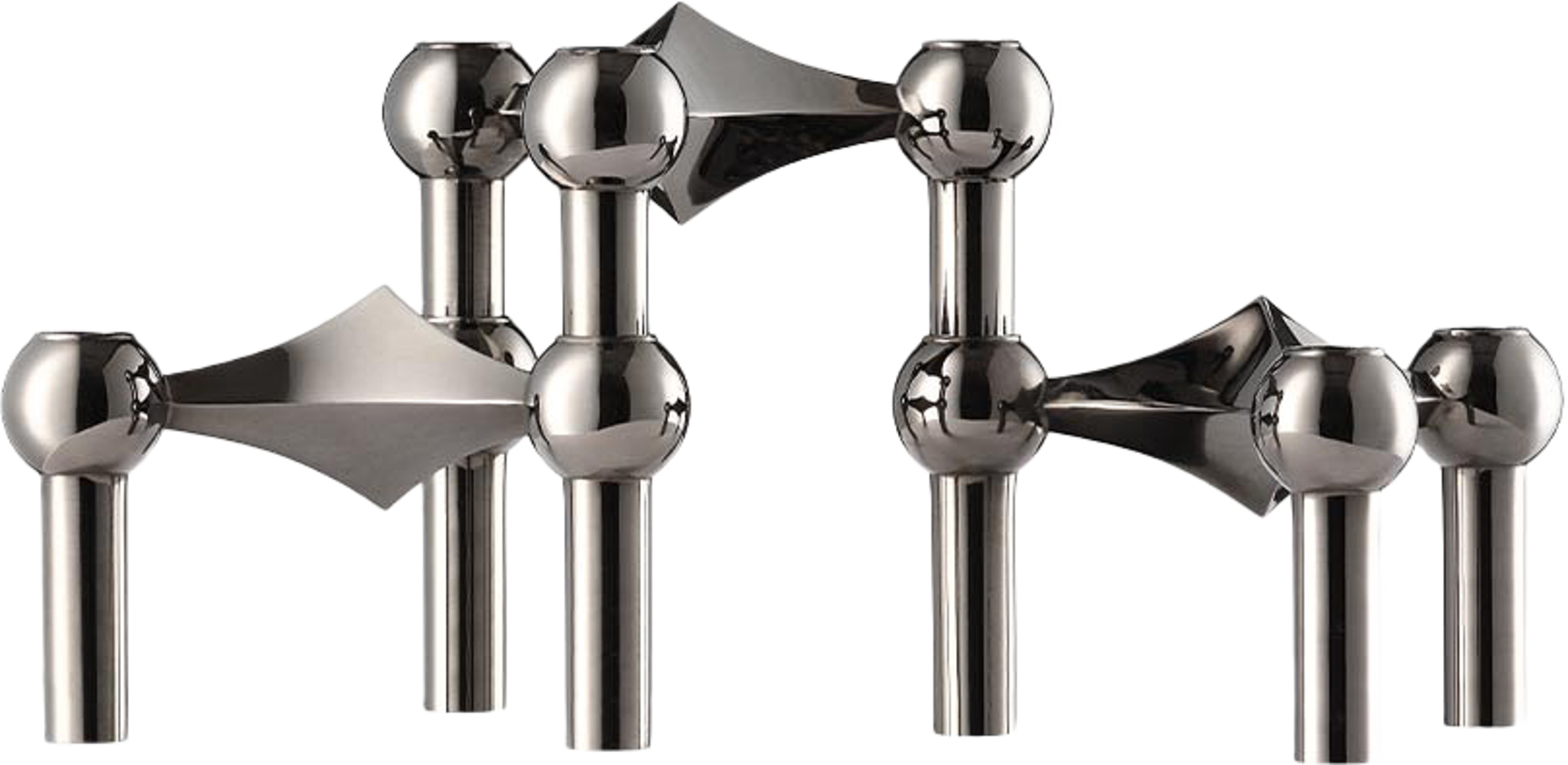 Ljushållare Stage, 3-delar, från STOFF Nagel, i färgen Black Chrome. Klicka för att öppna bilden i stort format