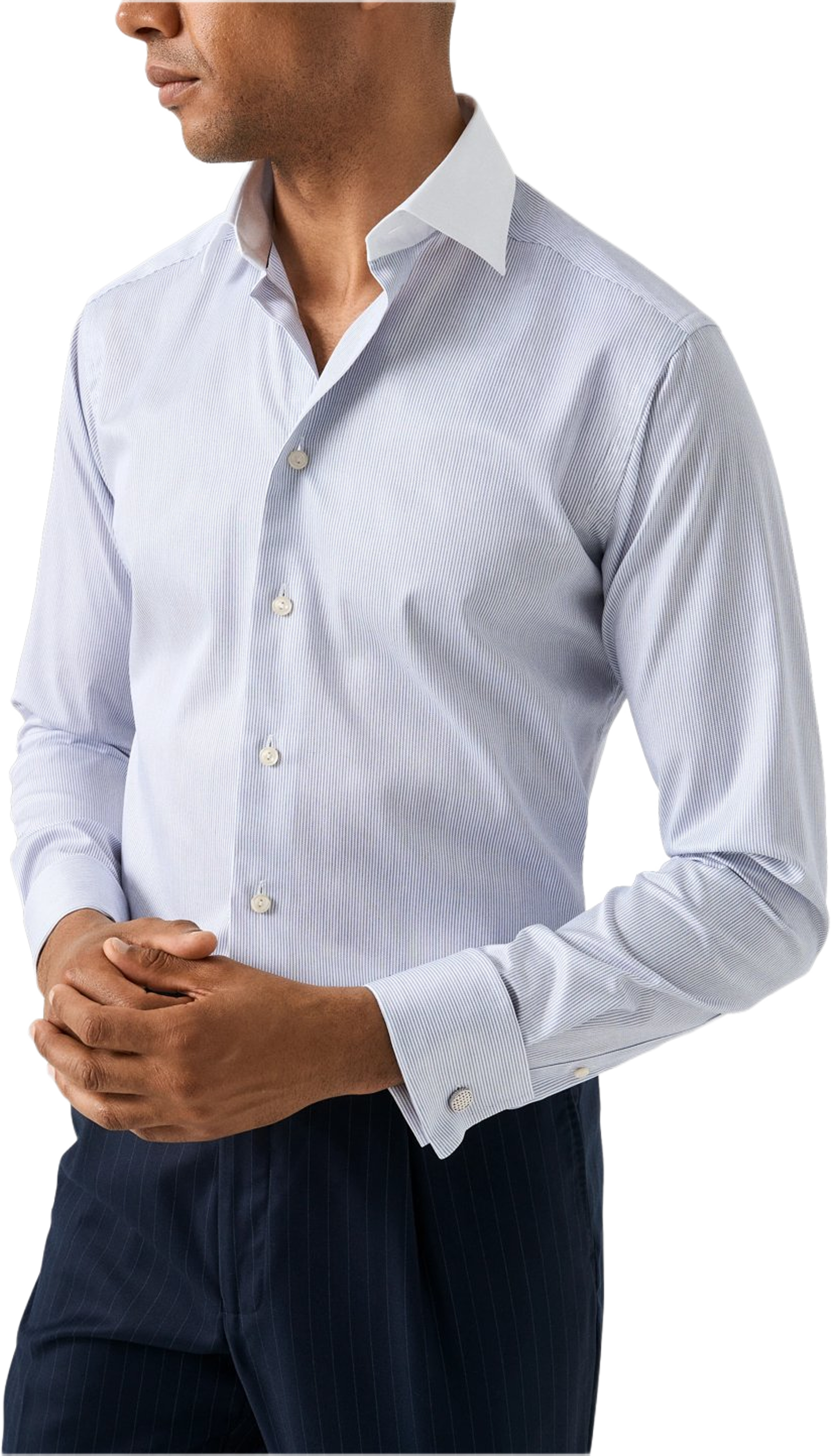 Finrandig Signature Twill-skjorta Slim Fit, från Eton, i färgen dark blue. Klicka för att öppna bilden i stort format