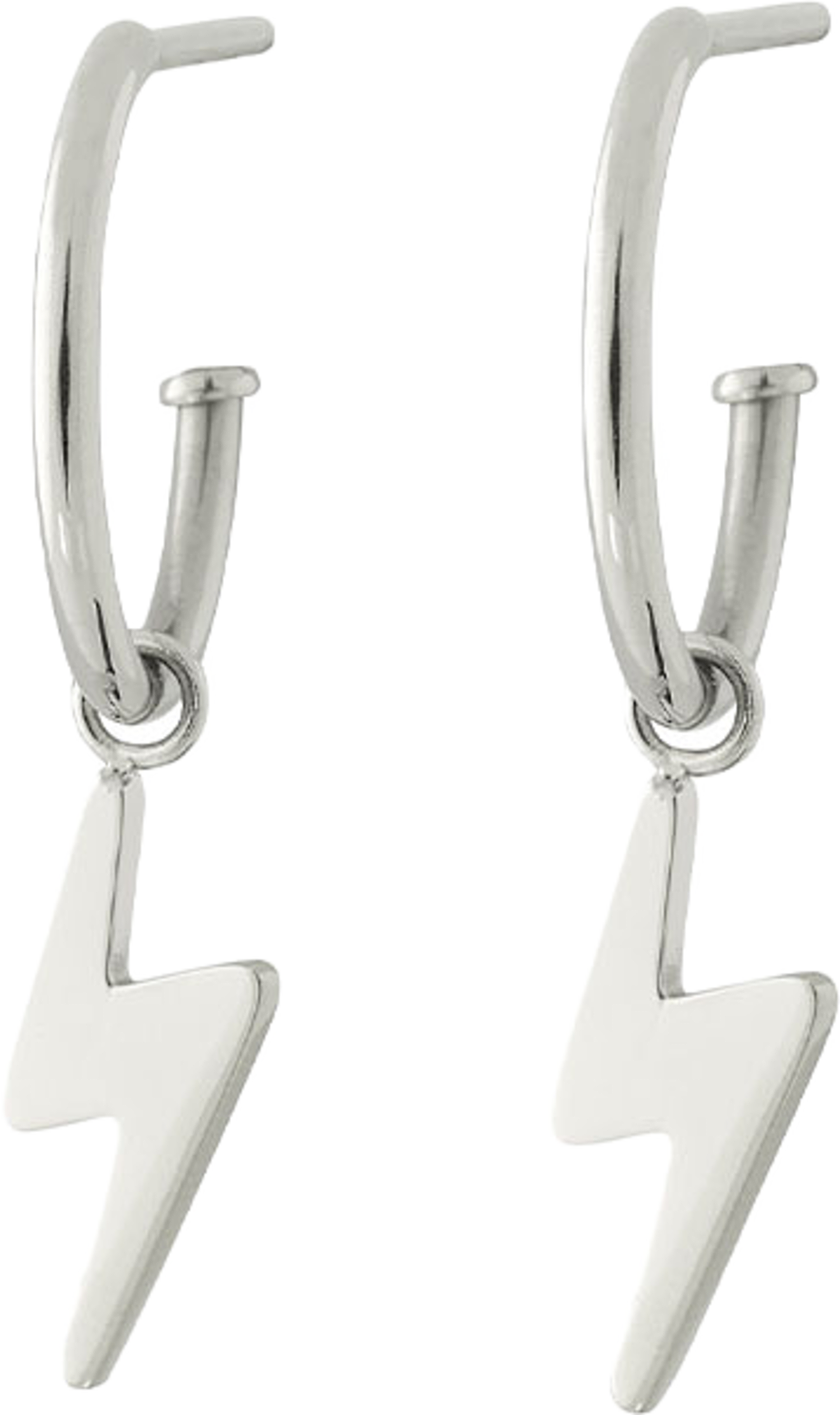 Lightning Creoles Steel Earring