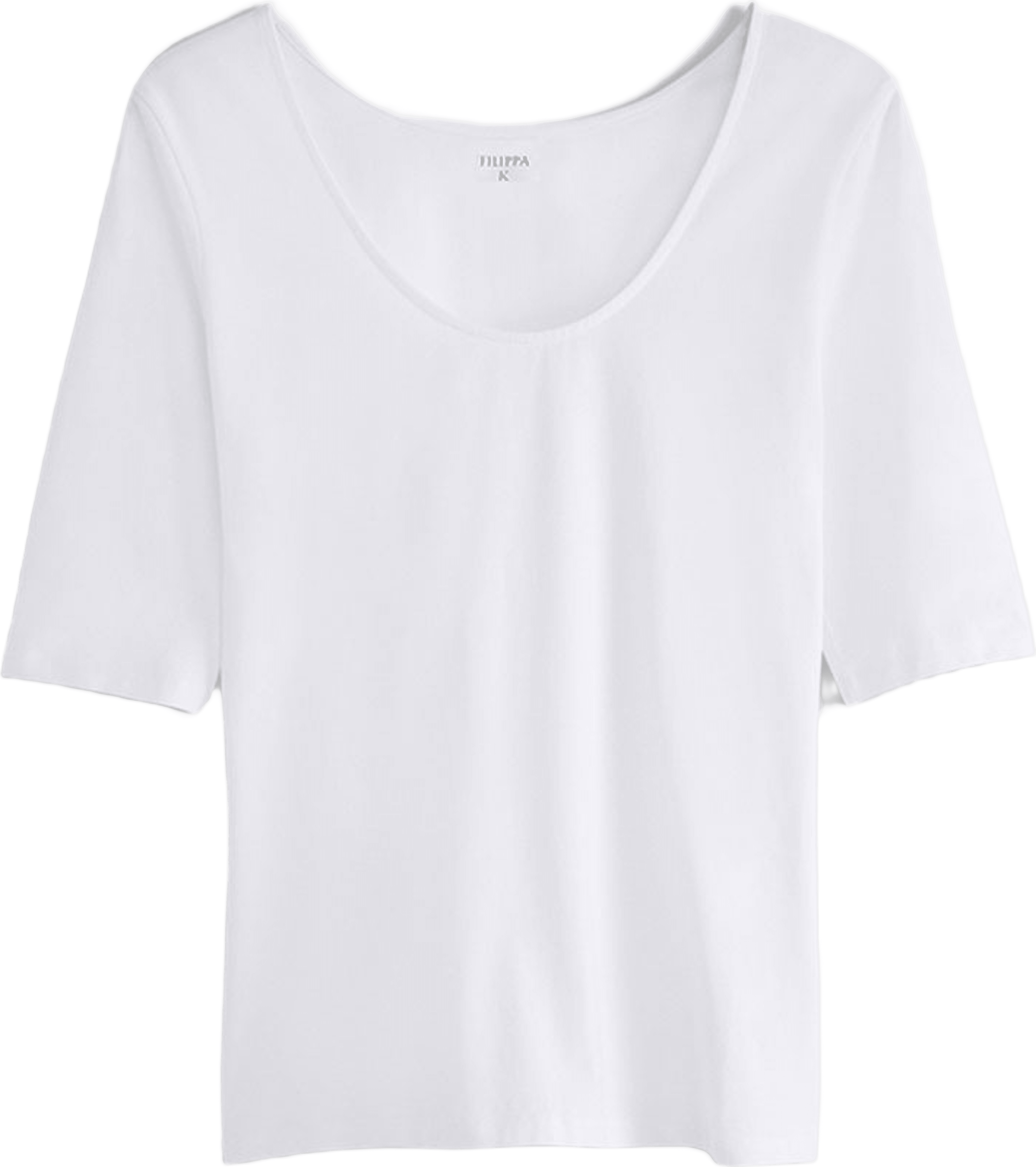 Cotton Stretch Scoop Neck Top
