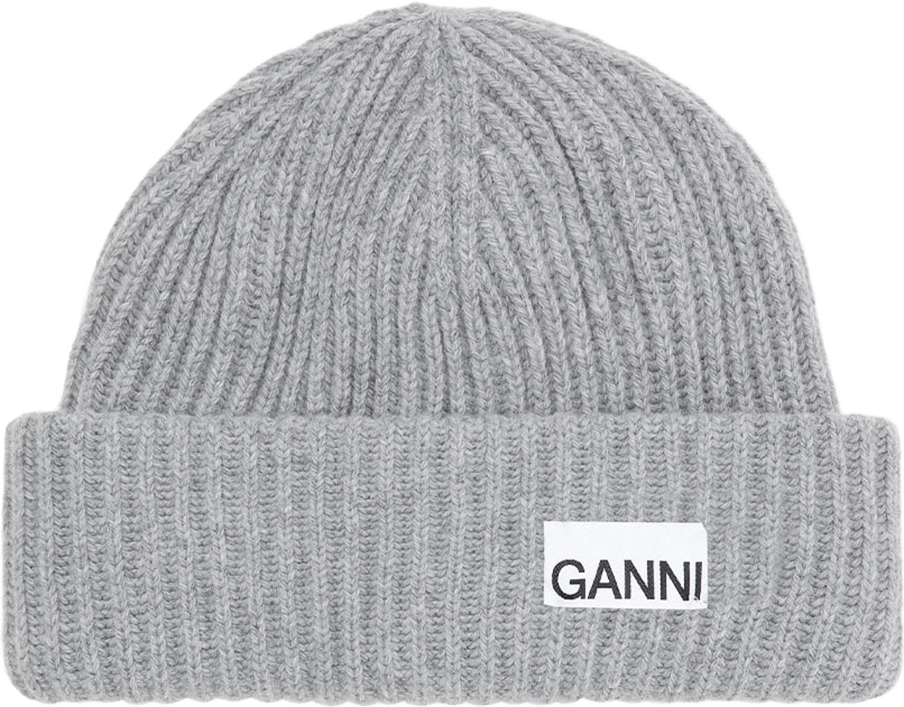 Beanie Structured Rib, från GANNI, i färgen Paloma Melange. Klicka för att öppna bilden i stort format