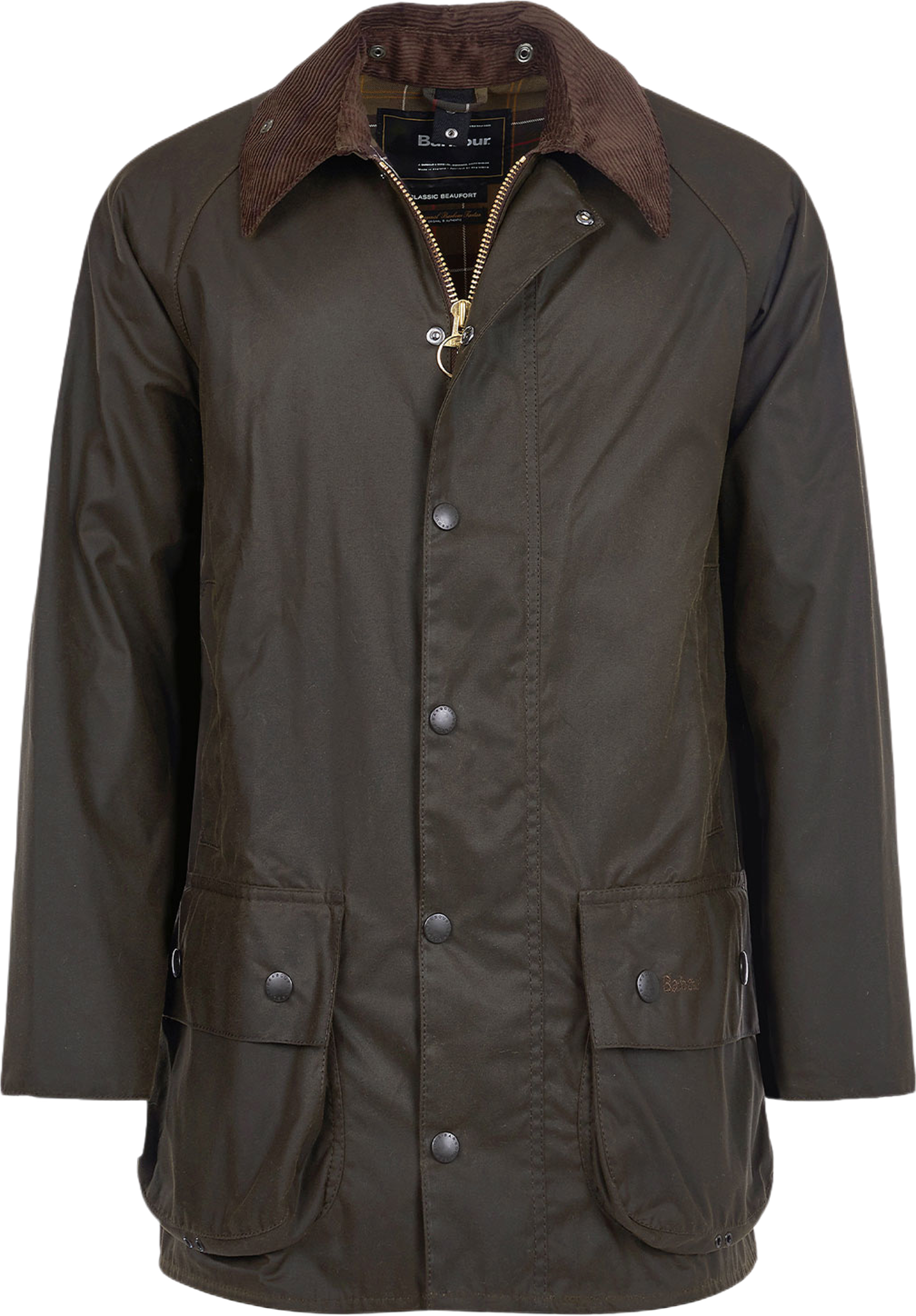 Beaufort Wax Jacket, från Barbour, i färgen Olive. Klicka för att öppna bilden i stort format