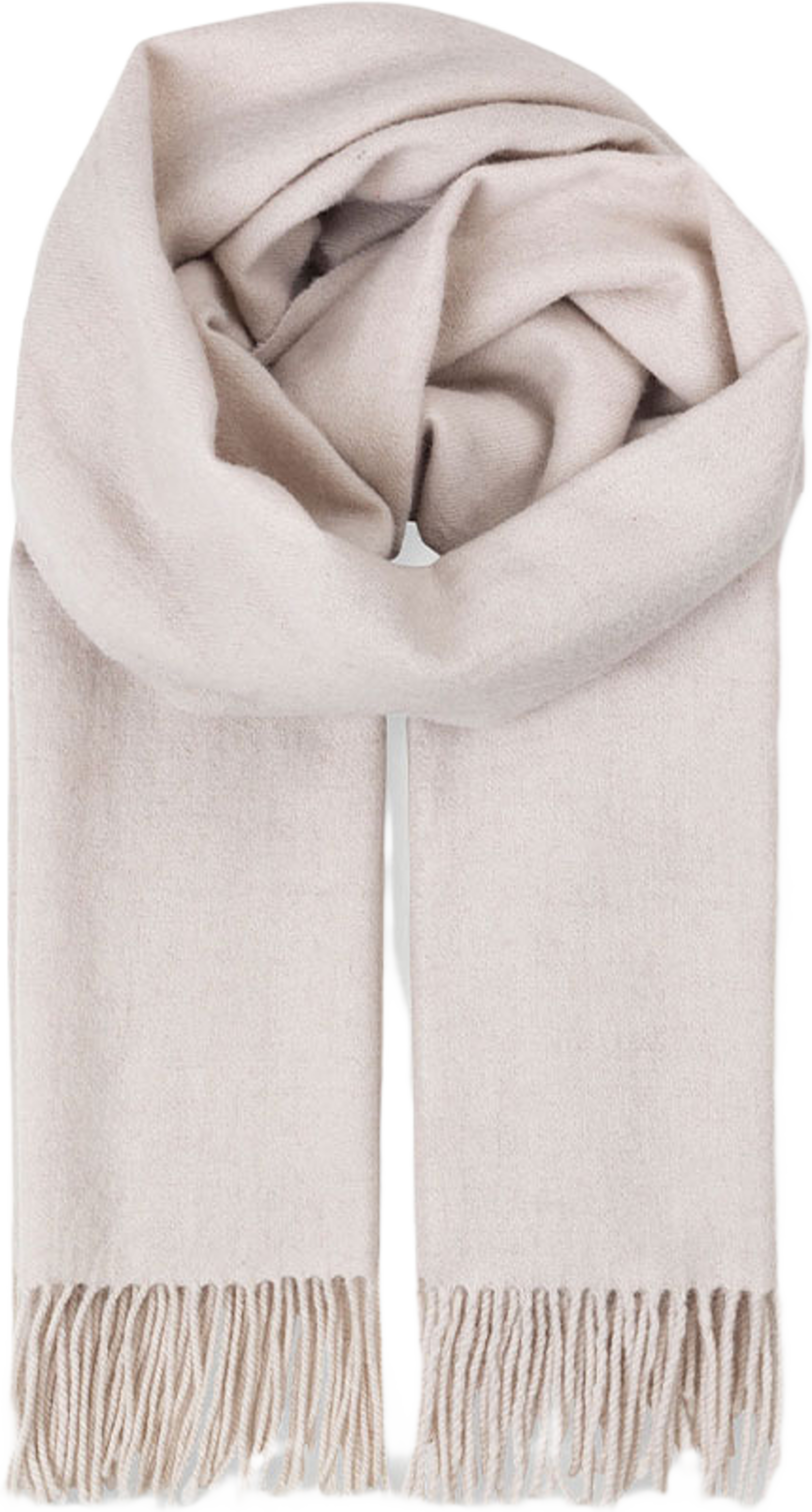 Ullscarf med fransar, från Becksöndergaard, i färgen Off White. Klicka för att öppna bilden i stort format