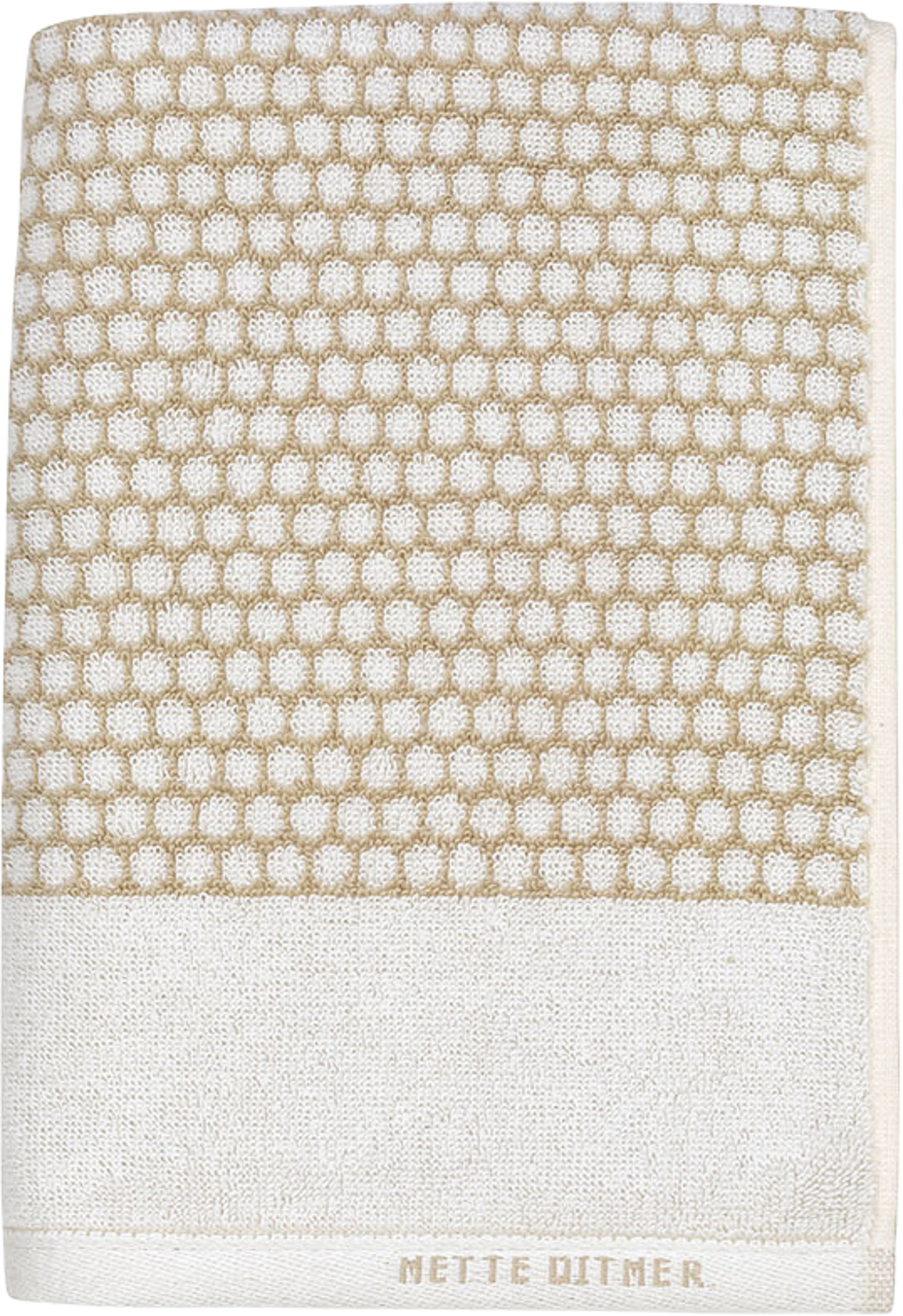 Handduk Grid, 70x140 cm, från Mette Ditmer, i färgen Sand. Klicka för att öppna bilden i stort format