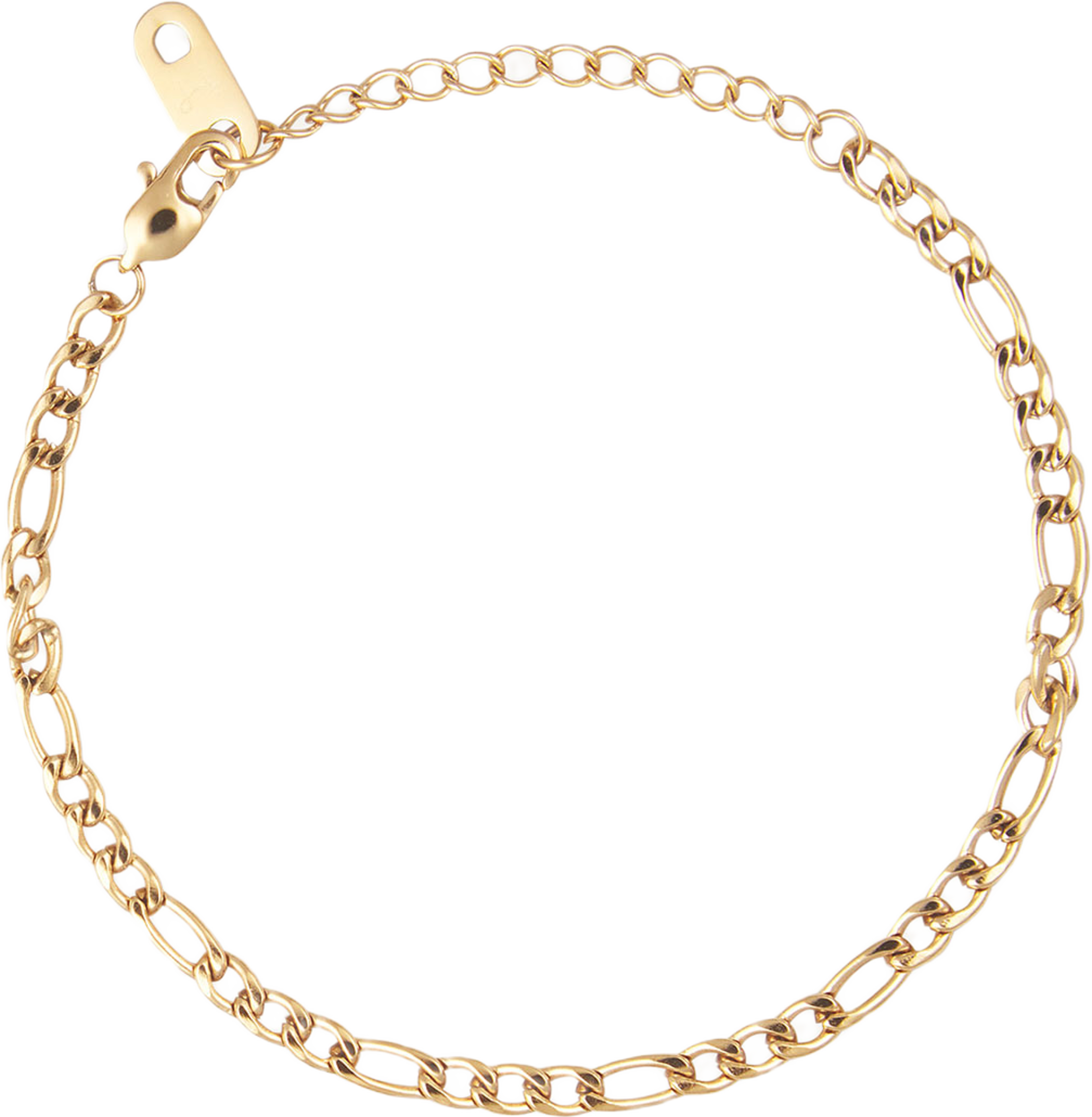 Thin Figaro Gold Medium Bracelet, från Mockberg, i färgen Gold. Klicka för att öppna bilden i stort format