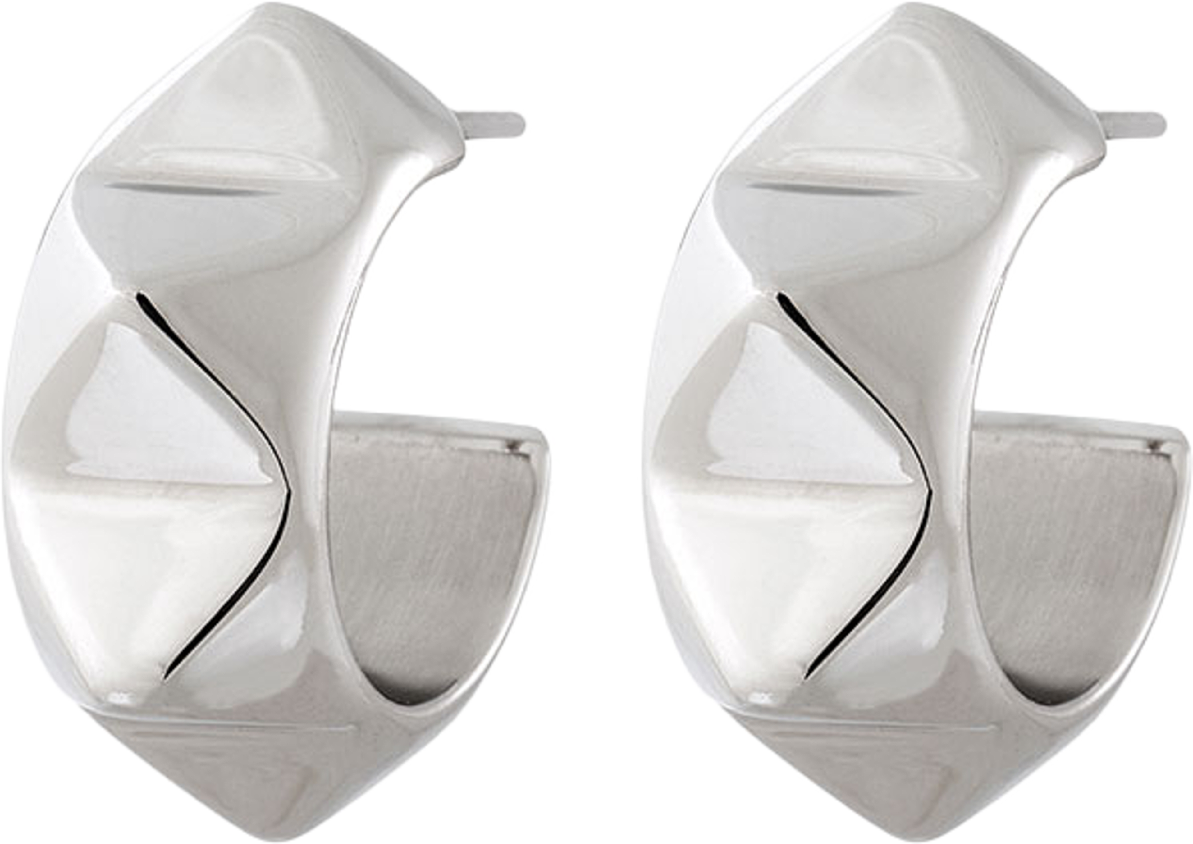 Peak Rivet Creoles Steel Earring