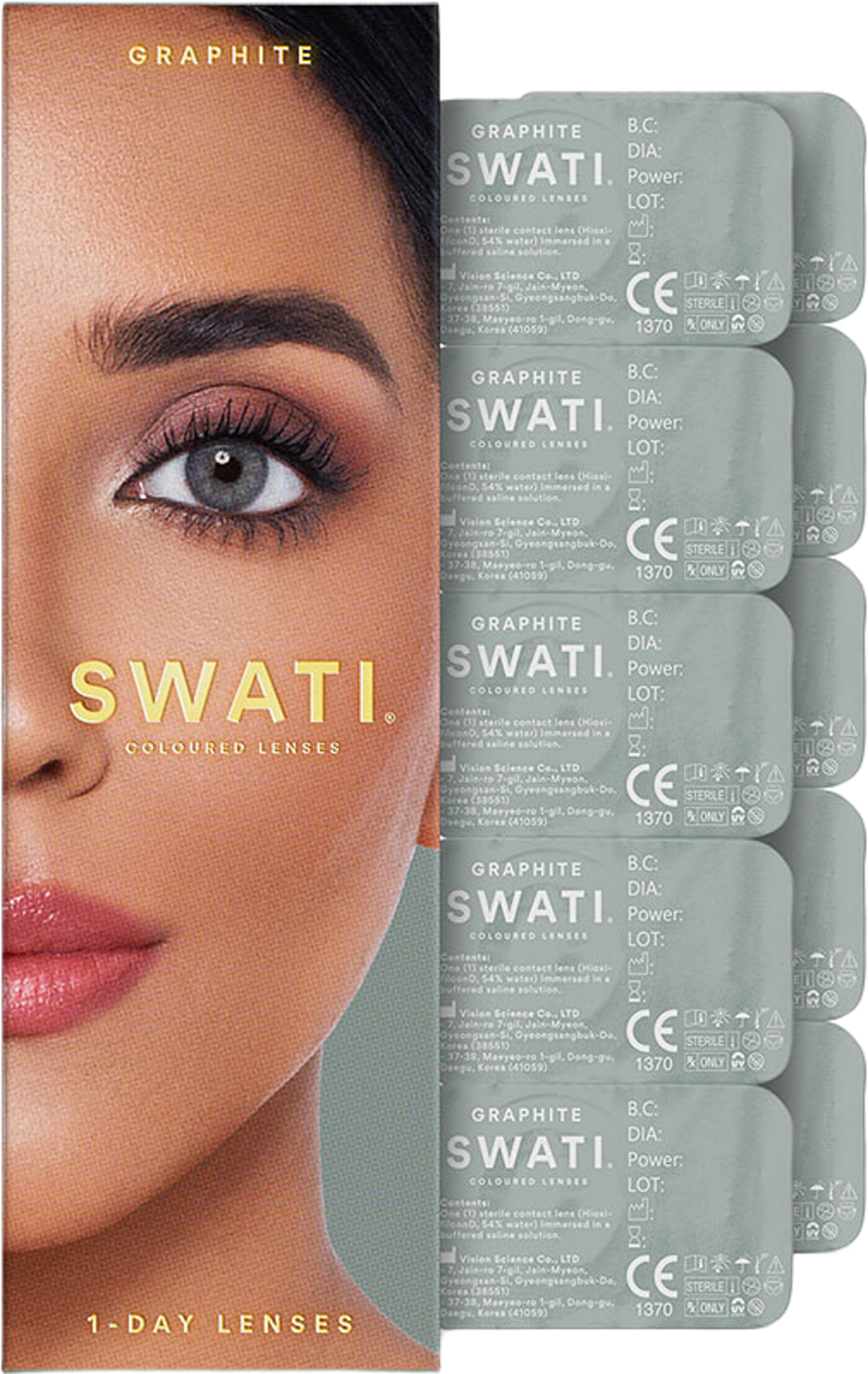 1-Day Cosmetic Lenses - GRAPHITE