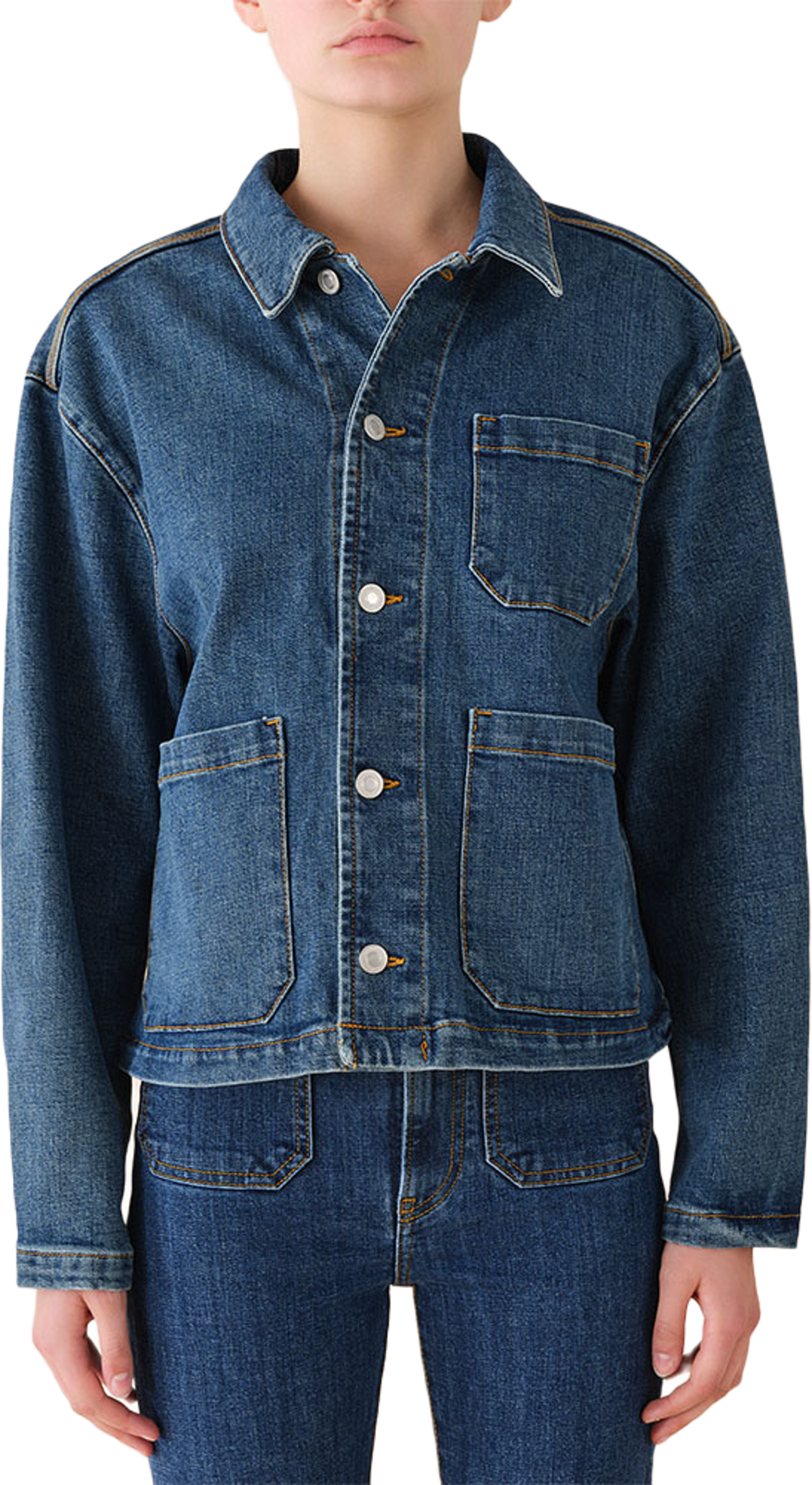 Aya Worker Jacket, från Jeanerica, i färgen Vintage 62. Klicka för att öppna bilden i stort format