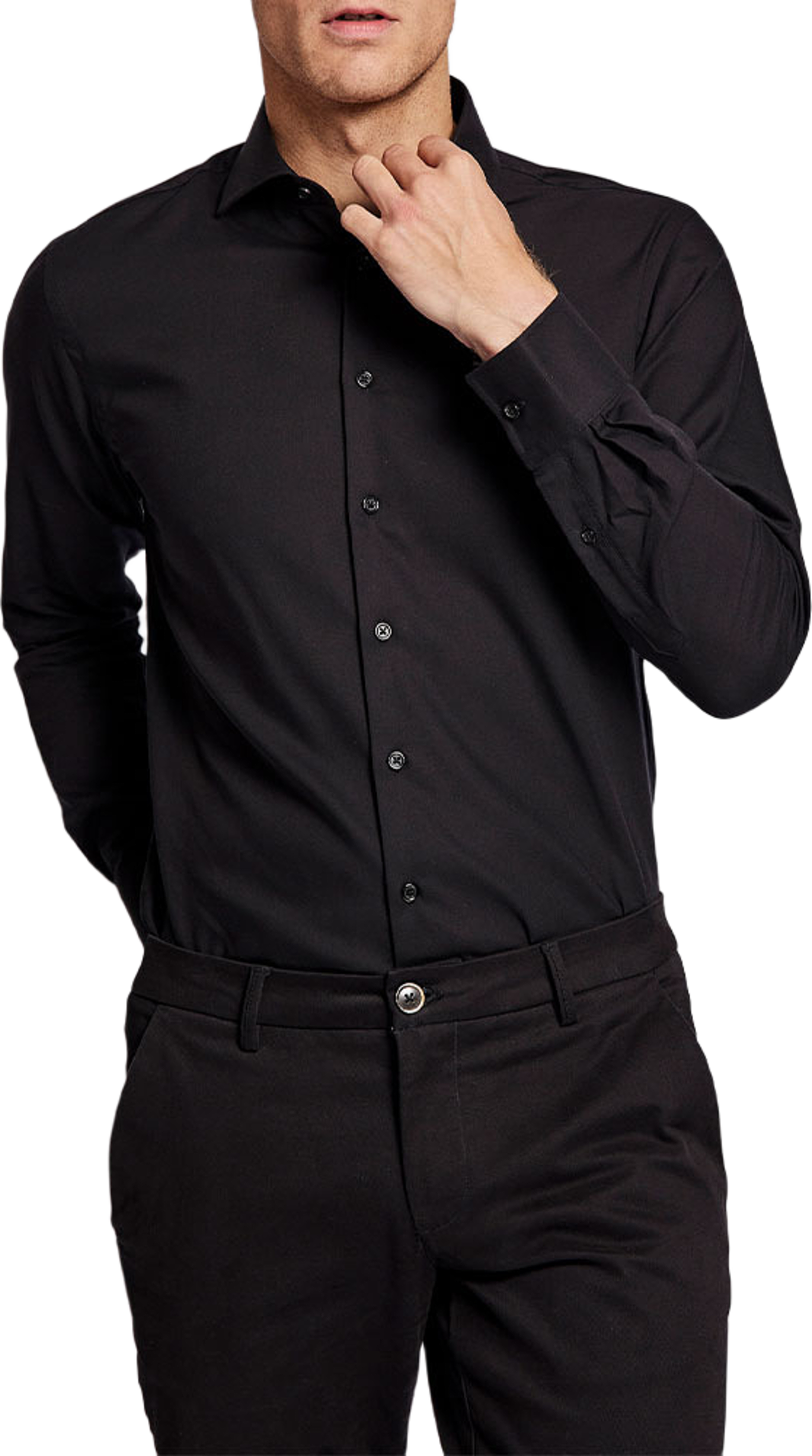 Begovic modern fit shirt, från Bruun & Stengade, i färgen Black.