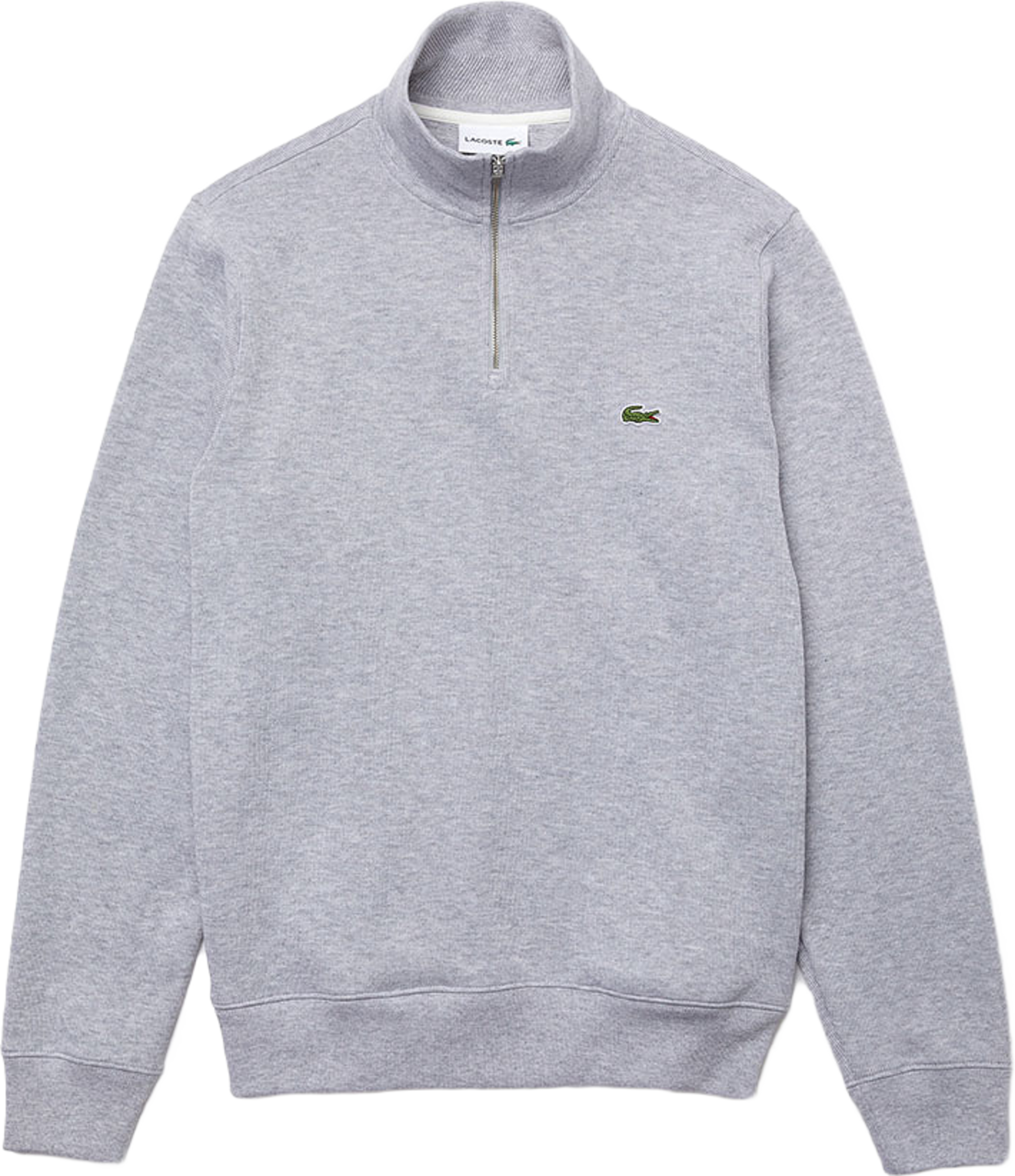 Zippered Stand-Up Collar Cotton Sweatshirt