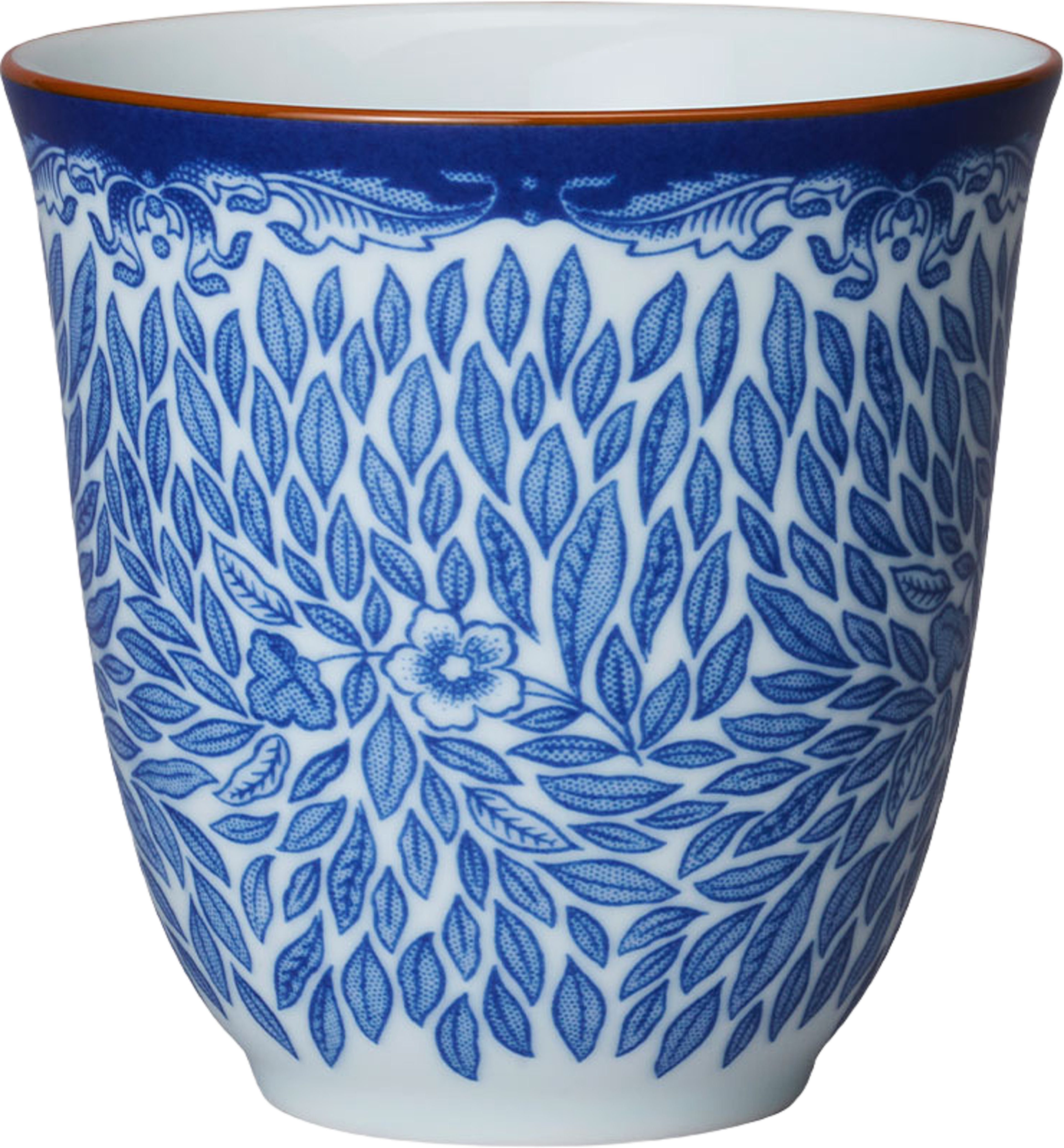 Mugg utan hänkel Ostindia Floris 30 cl, från Rörstrand, i färgen Blå. Klicka för att öppna bilden i stort format