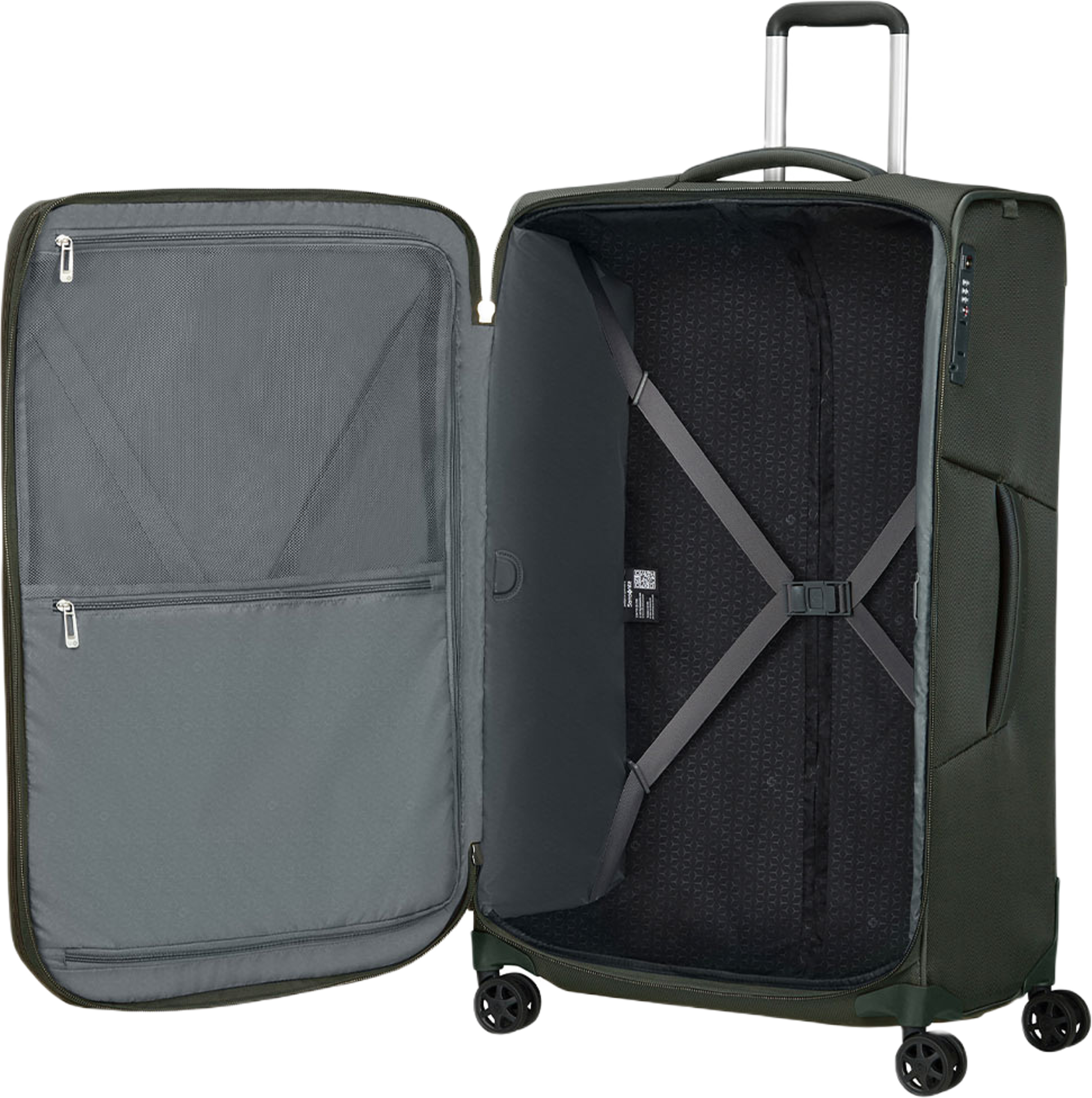 Expanderbar Resväska 79 cm, från Samsonite, i färgen Forest Green. Klicka för att öppna bilden i stort format