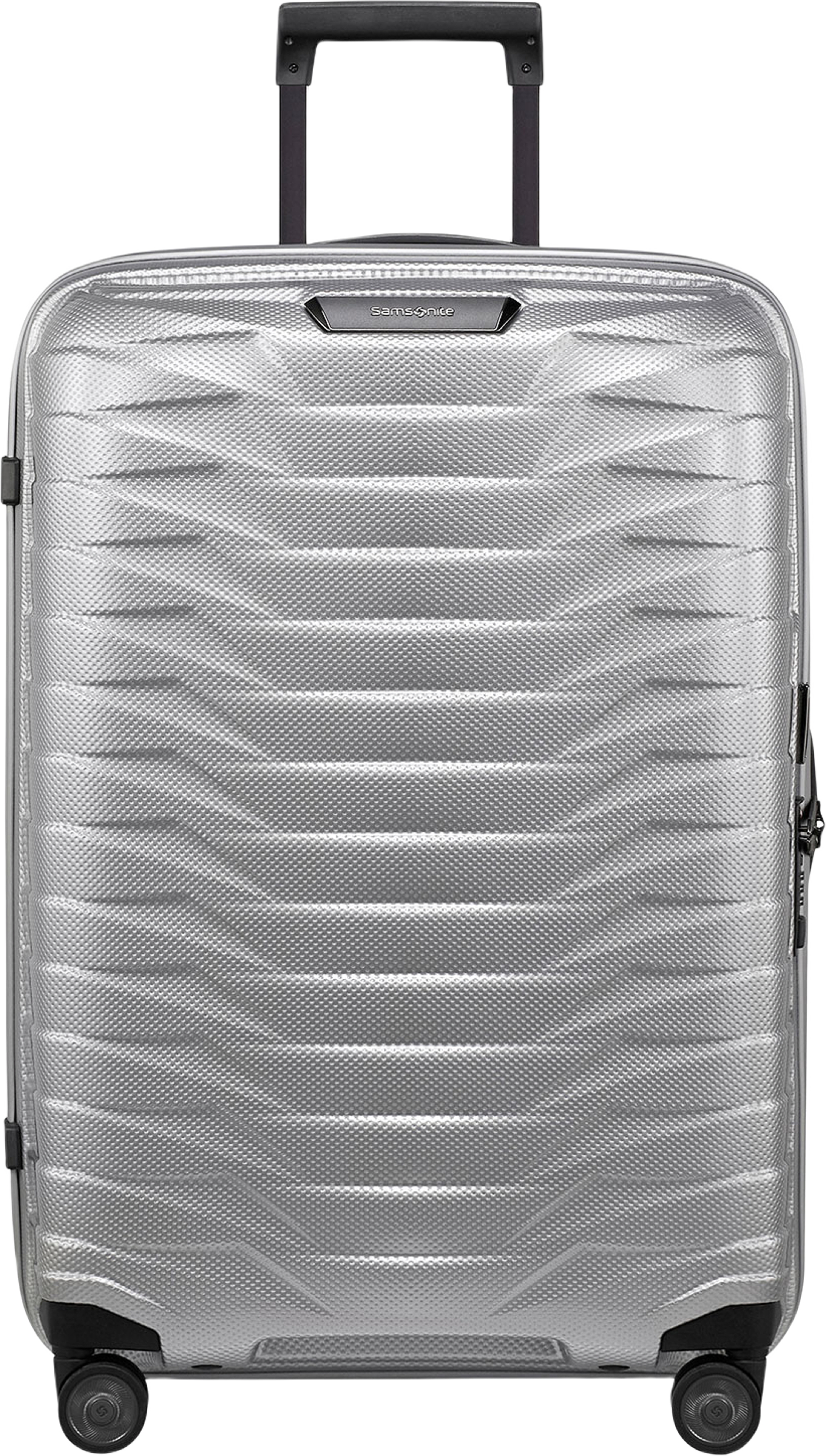 Proxis Resväska med 4 hjul 69 cm, från Samsonite, i färgen Silver. Klicka för att öppna bilden i stort format