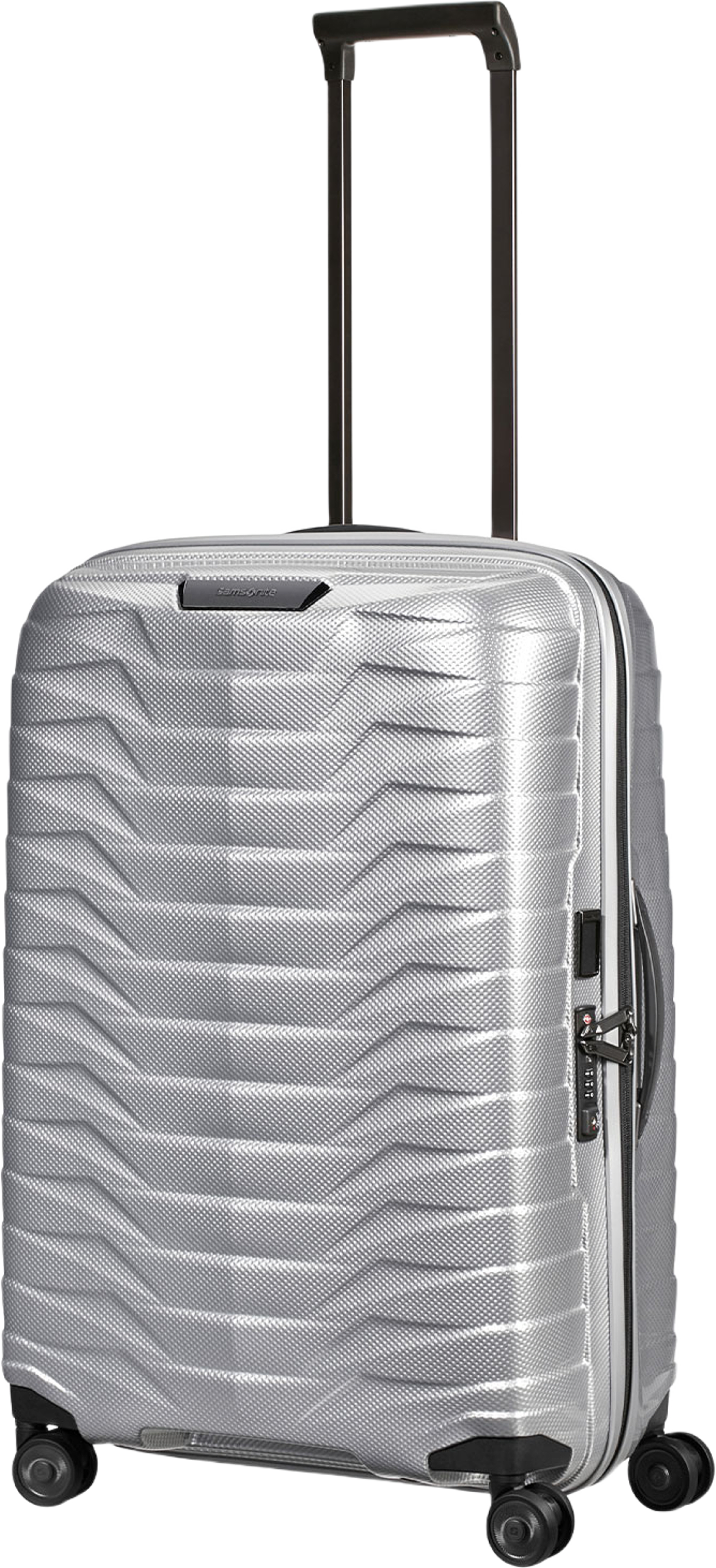 Proxis Resväska med 4 hjul 69 cm, från Samsonite, i färgen Silver. Klicka för att öppna bilden i stort format