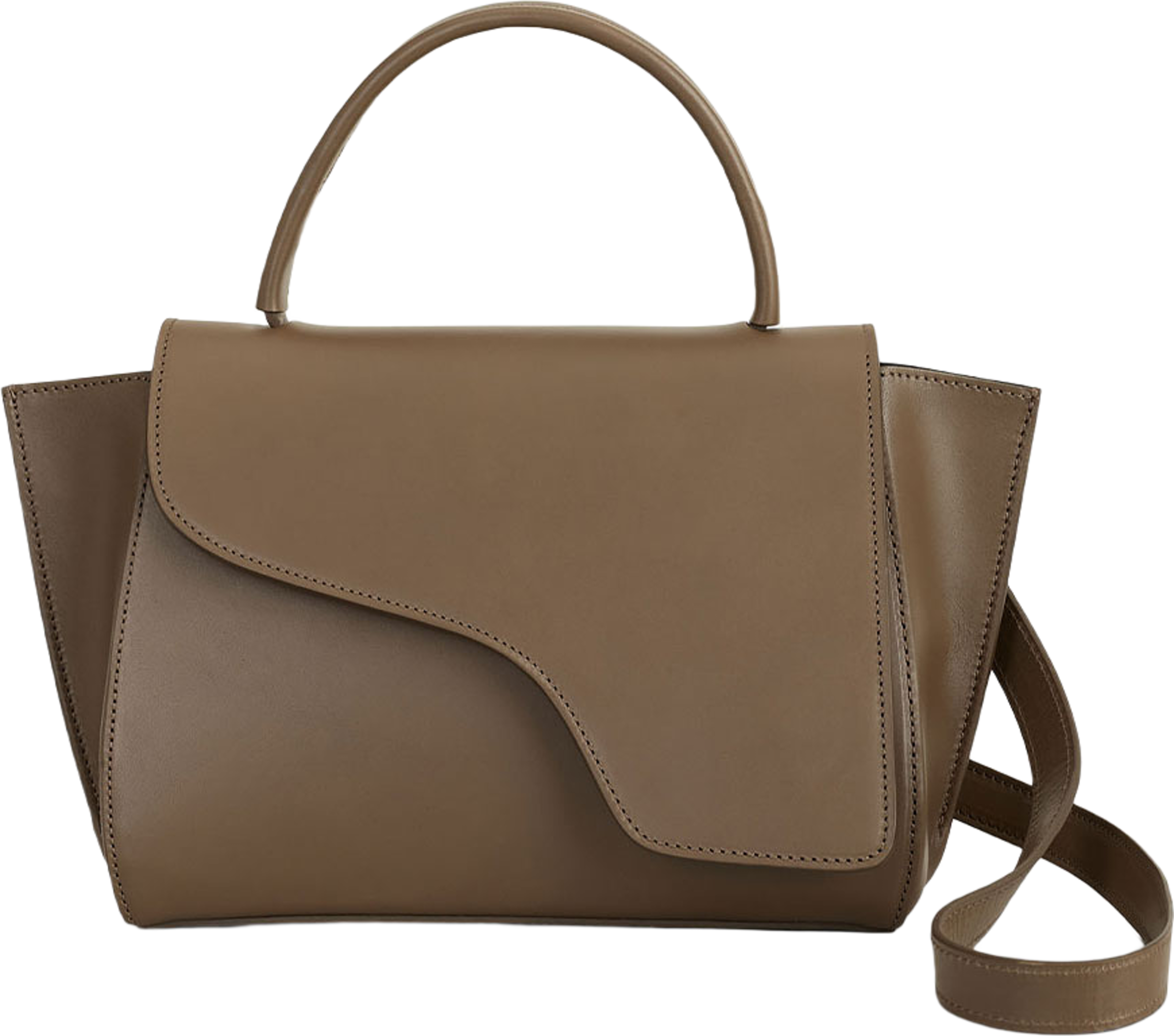 Arezzo Khaki Brown Leather Handbag