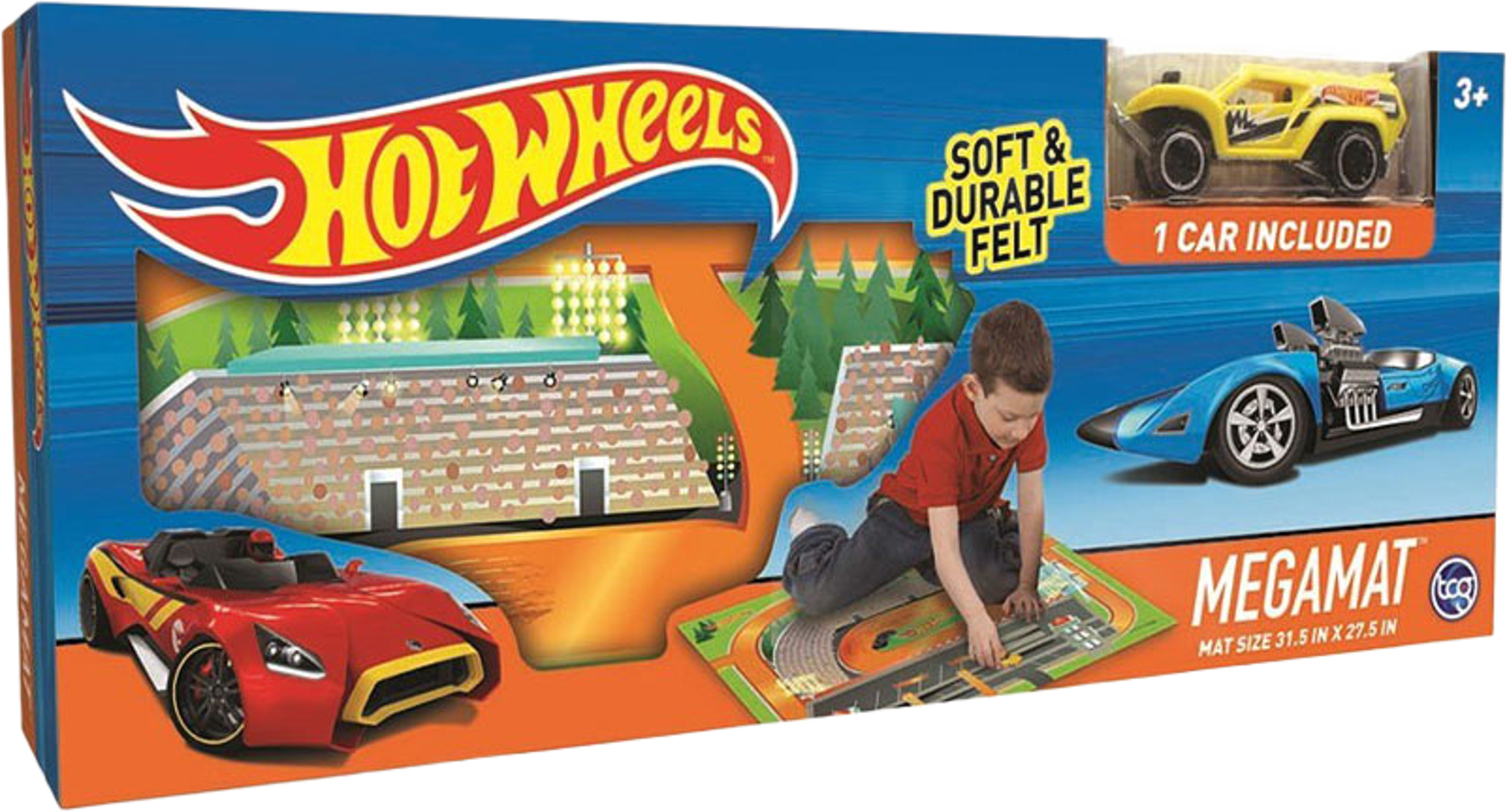 MegaMat Felt Mats Hot Wheels 68x78 cm