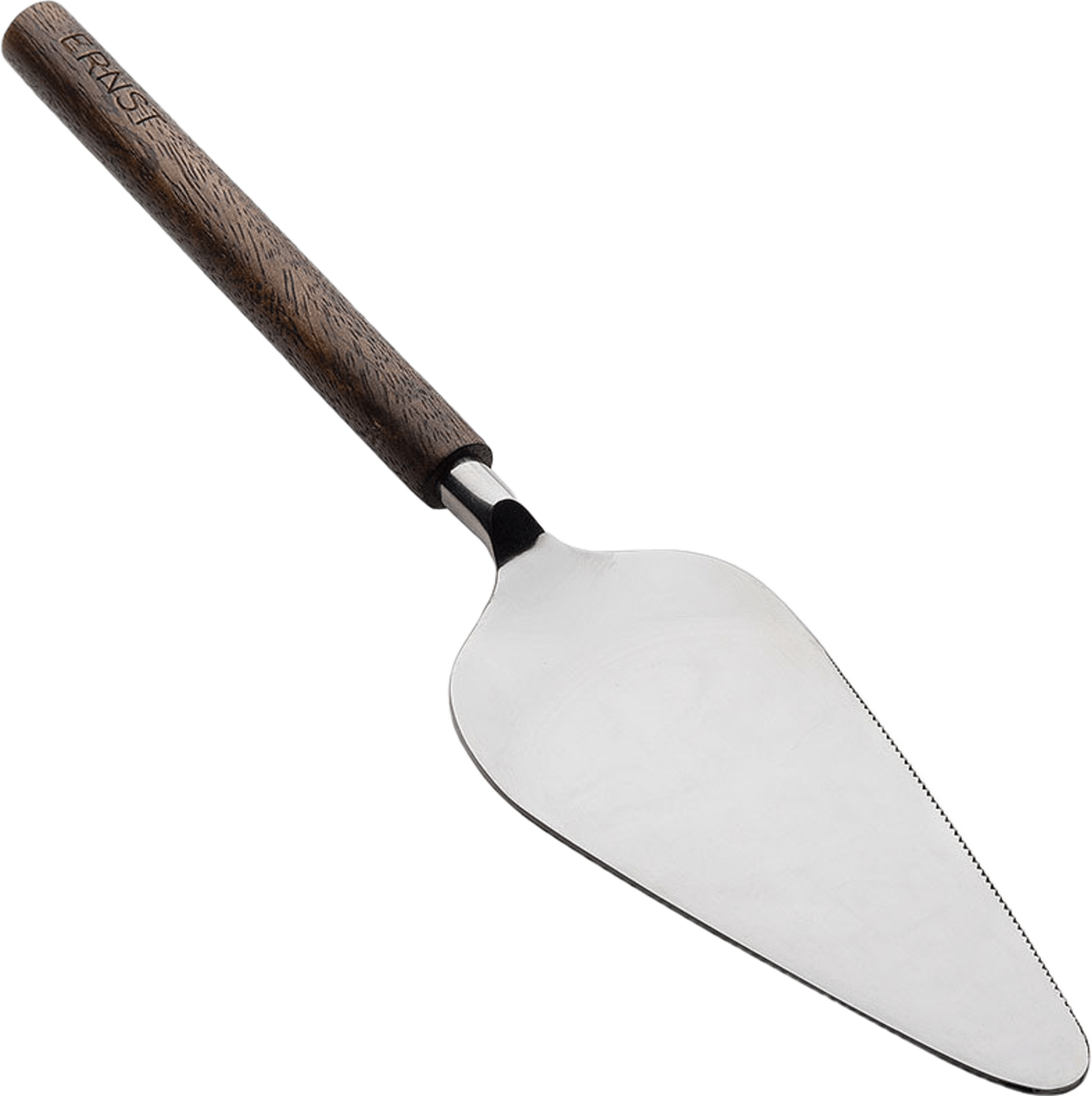 Tårtspade metall/mörkt trä