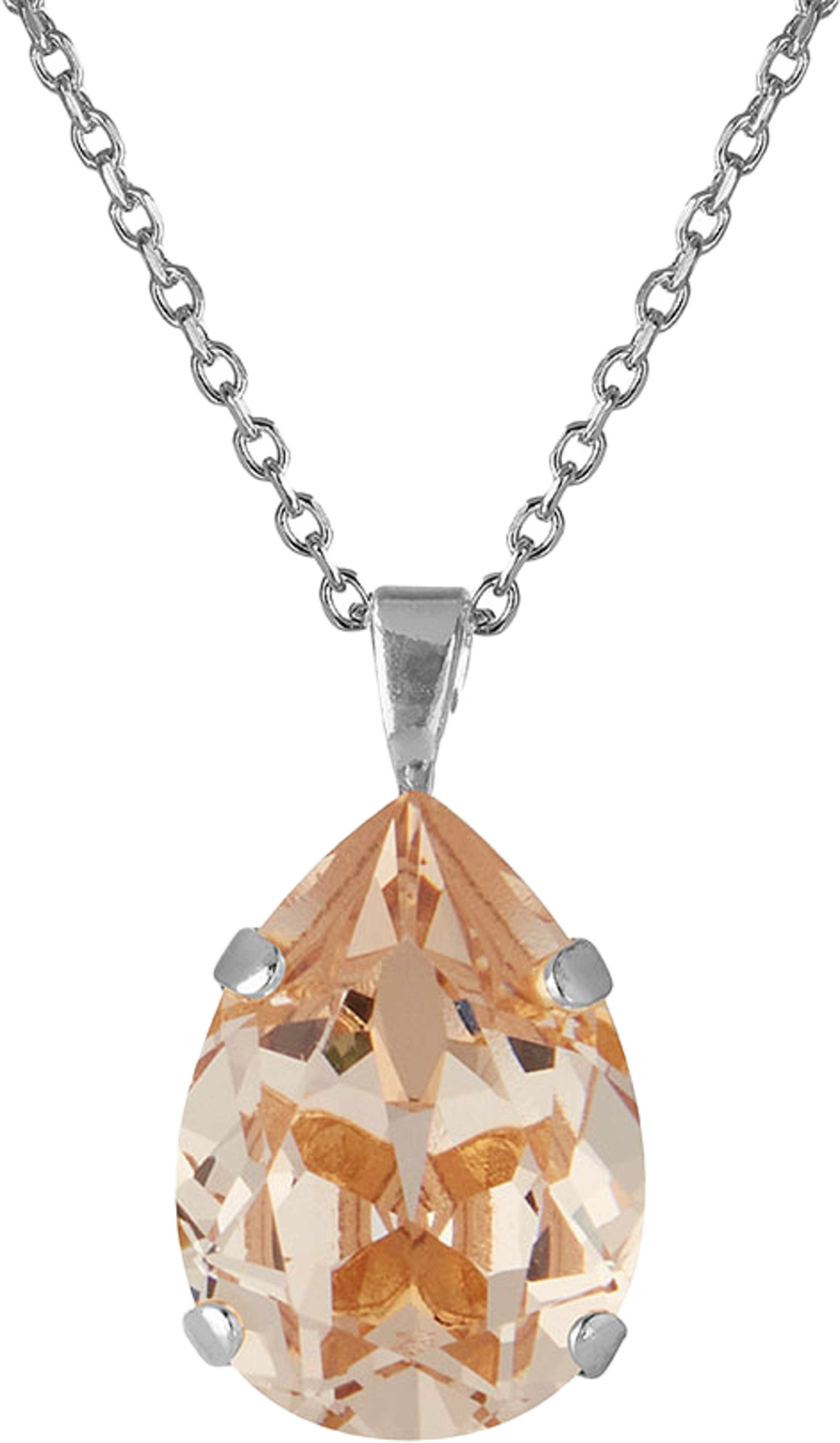 Mini Drop Necklace, från Caroline Svedbom, i färgen Rhodium.