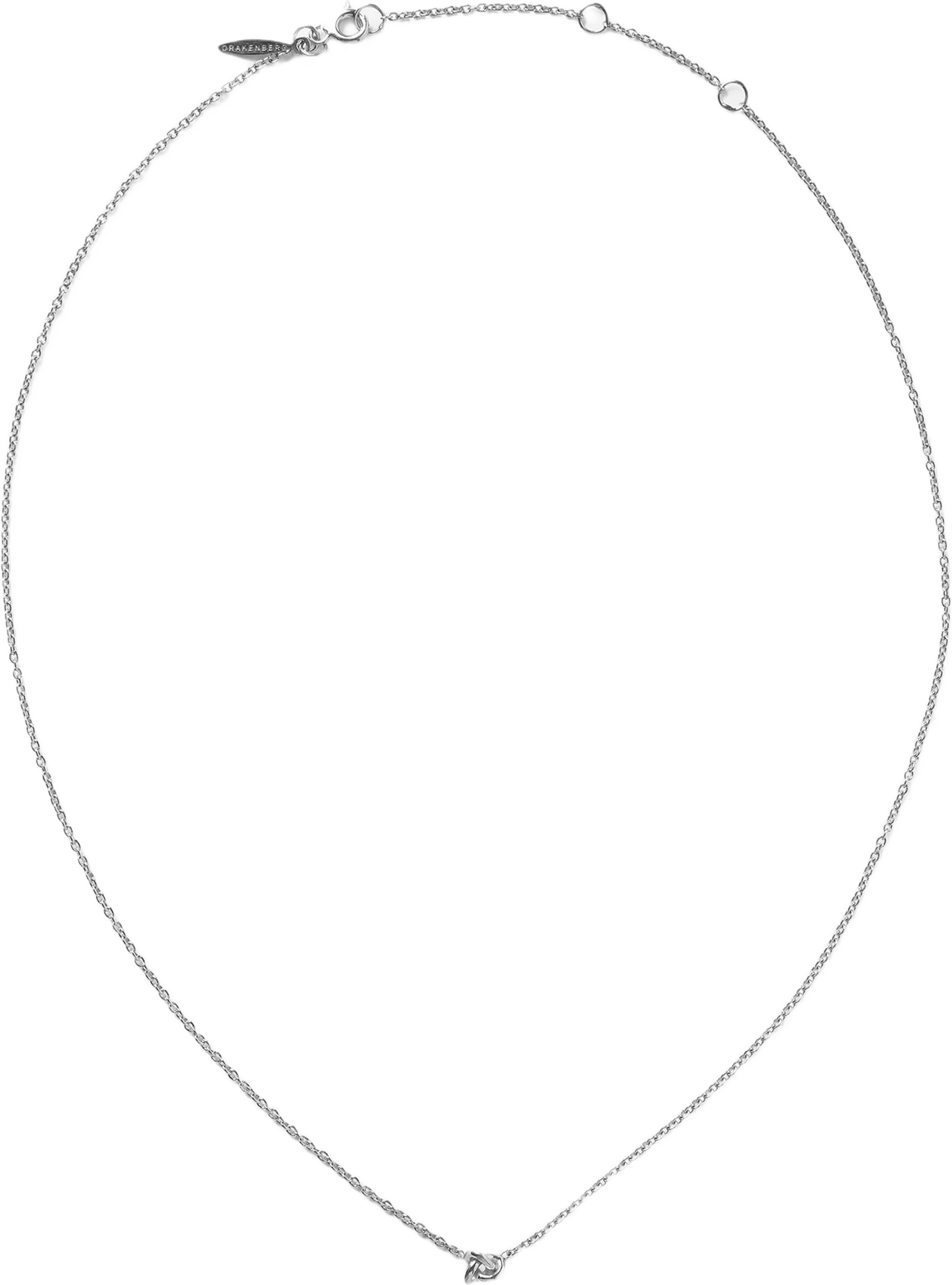 Le knot drop necklace rodium, från Drakenberg Sjölin, i färgen Recycled 925 Sterling Silver. Klicka för att öppna bilden i stort format