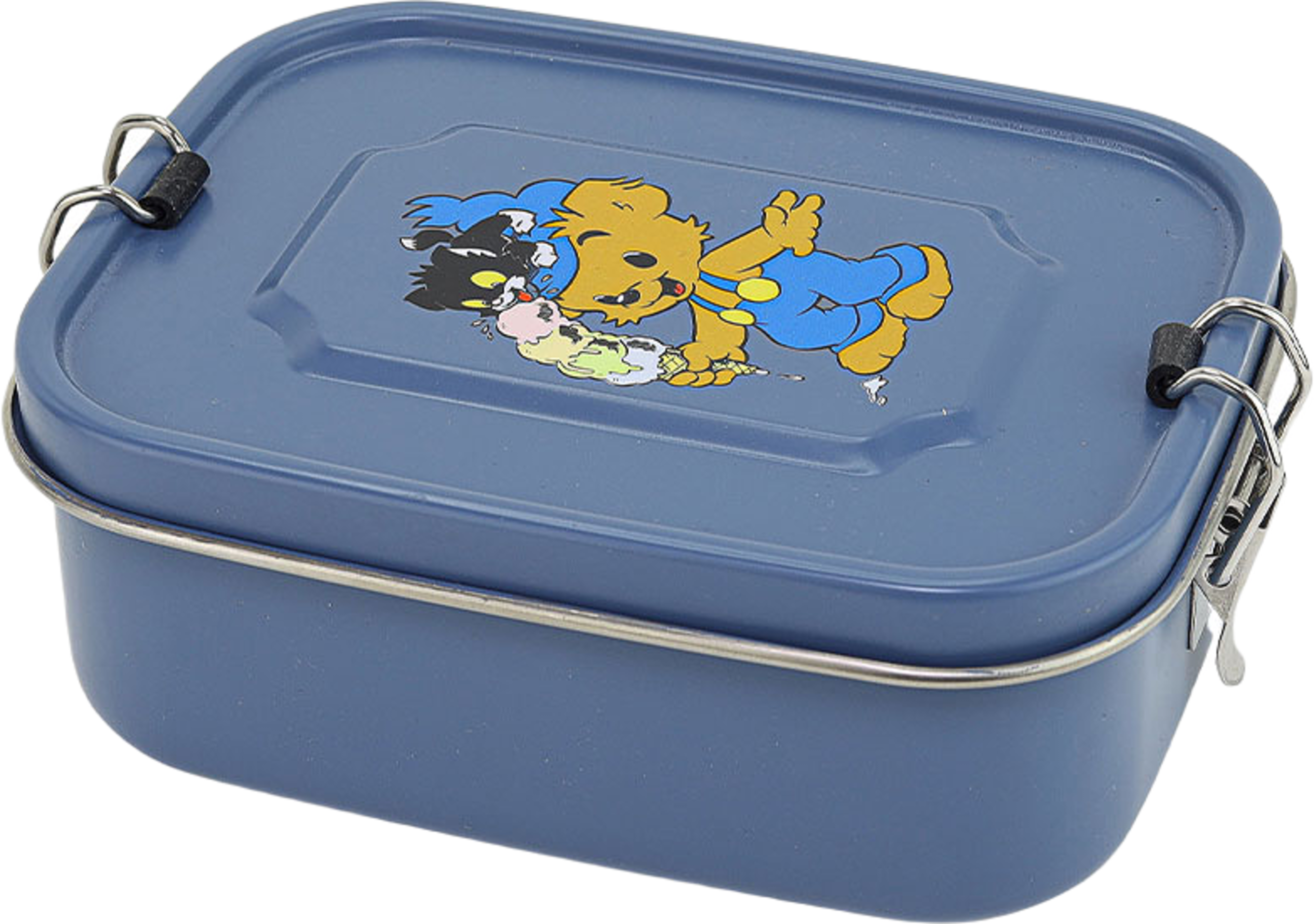 Bamse, Lunchlåda i plåt, petrol-blå