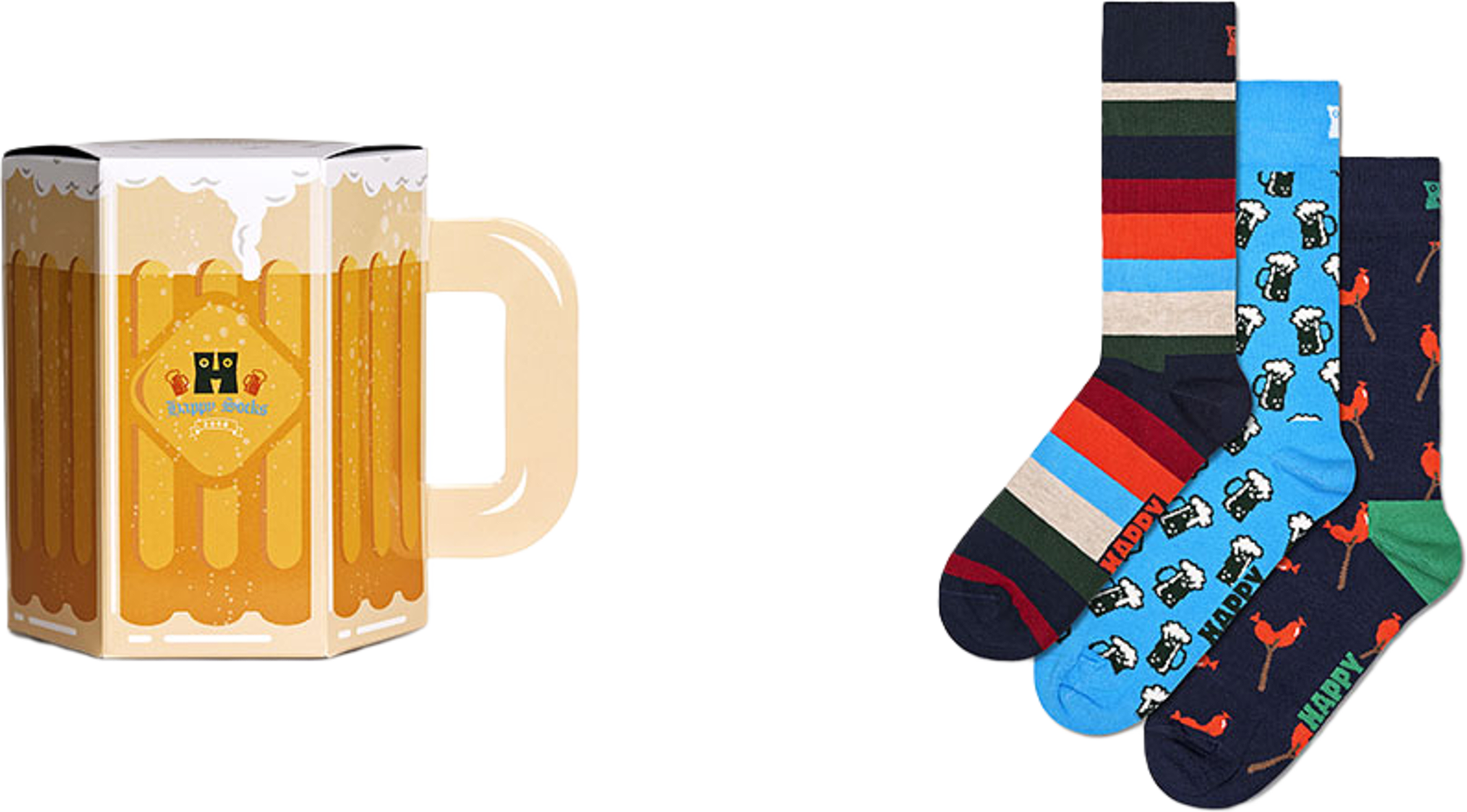 3-Pack Wurst And Beer Socks Gift Set