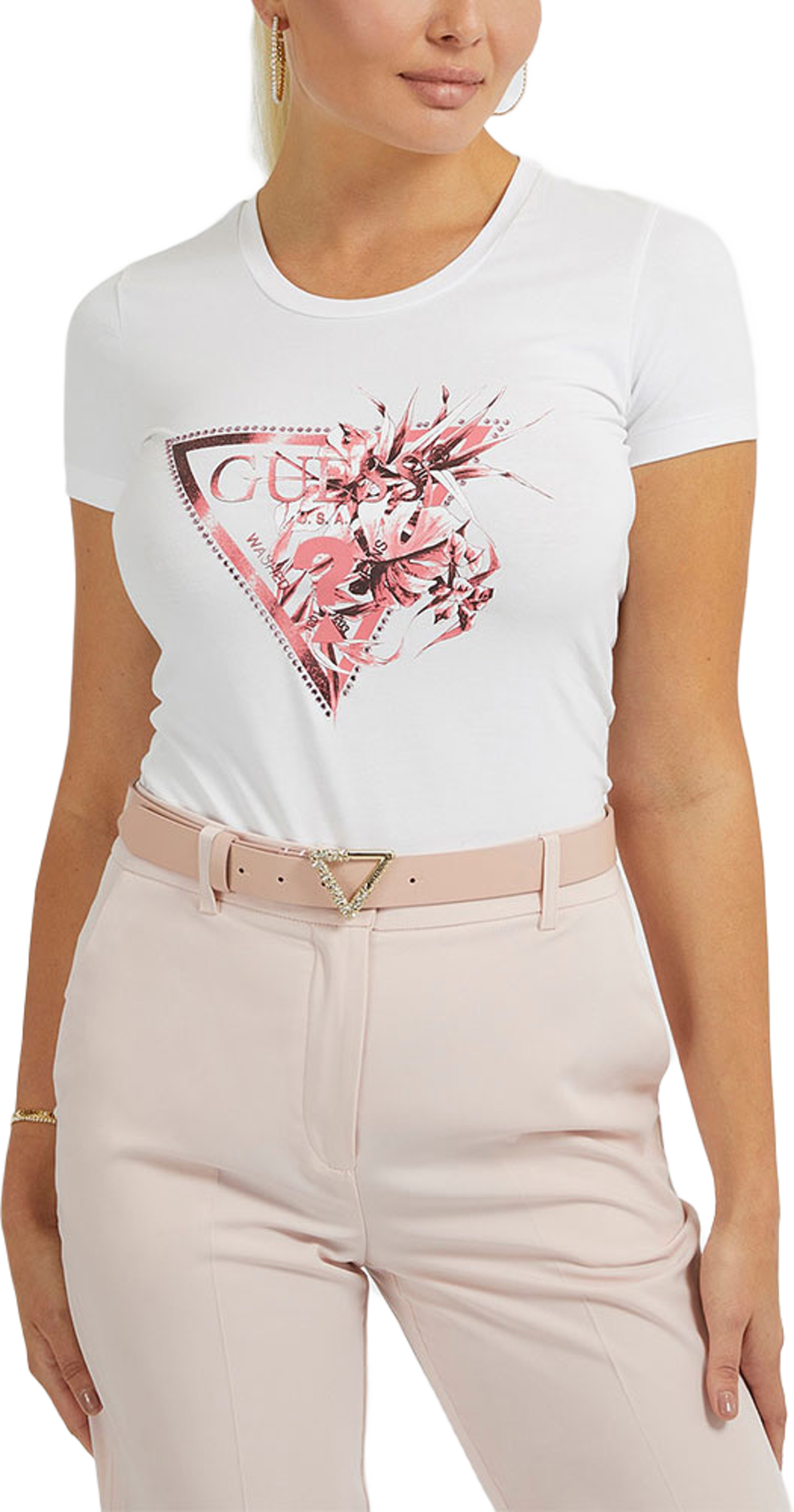 SS RN FLOWER TRIANGLE TEE