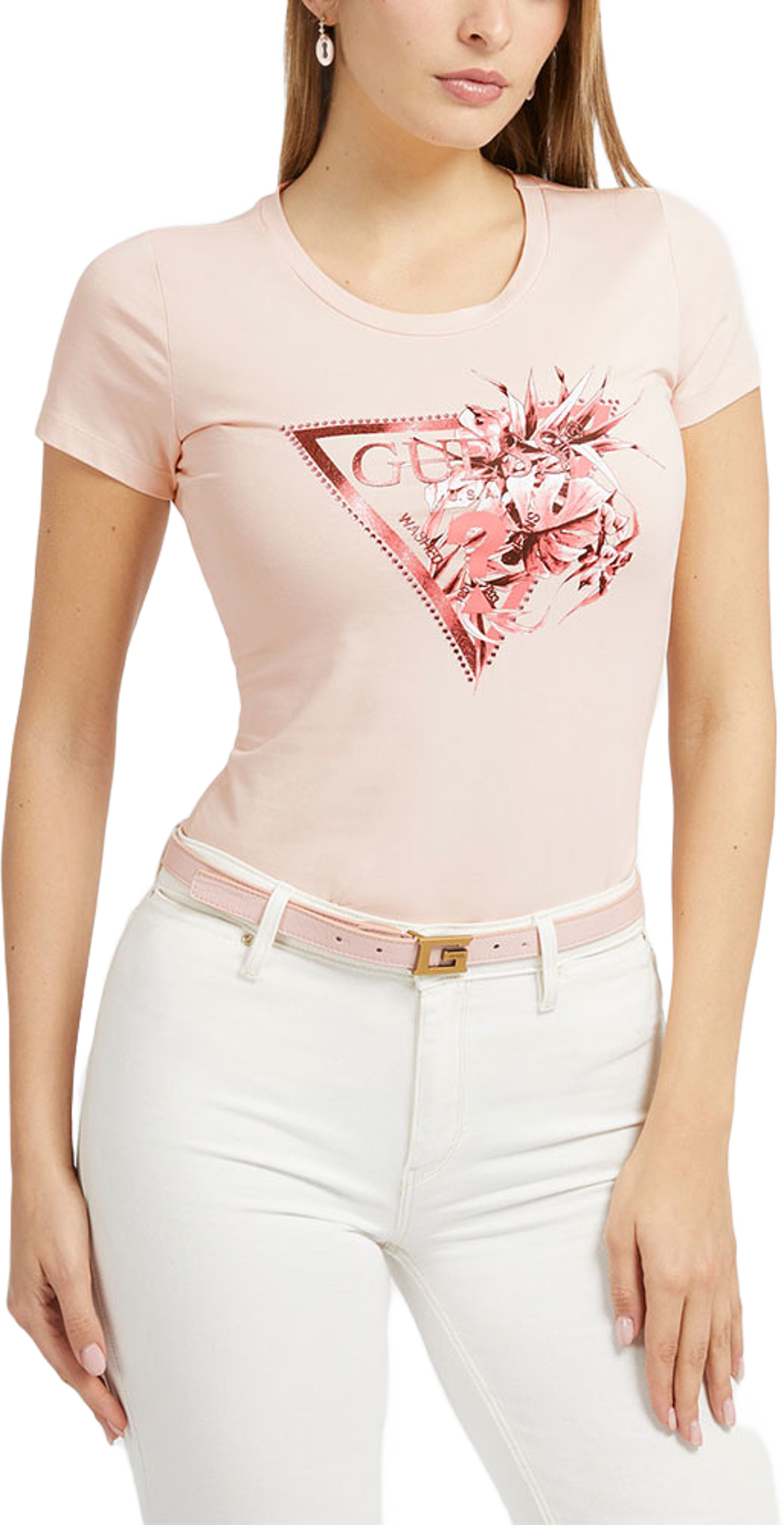SS RN FLOWER TRIANGLE TEE