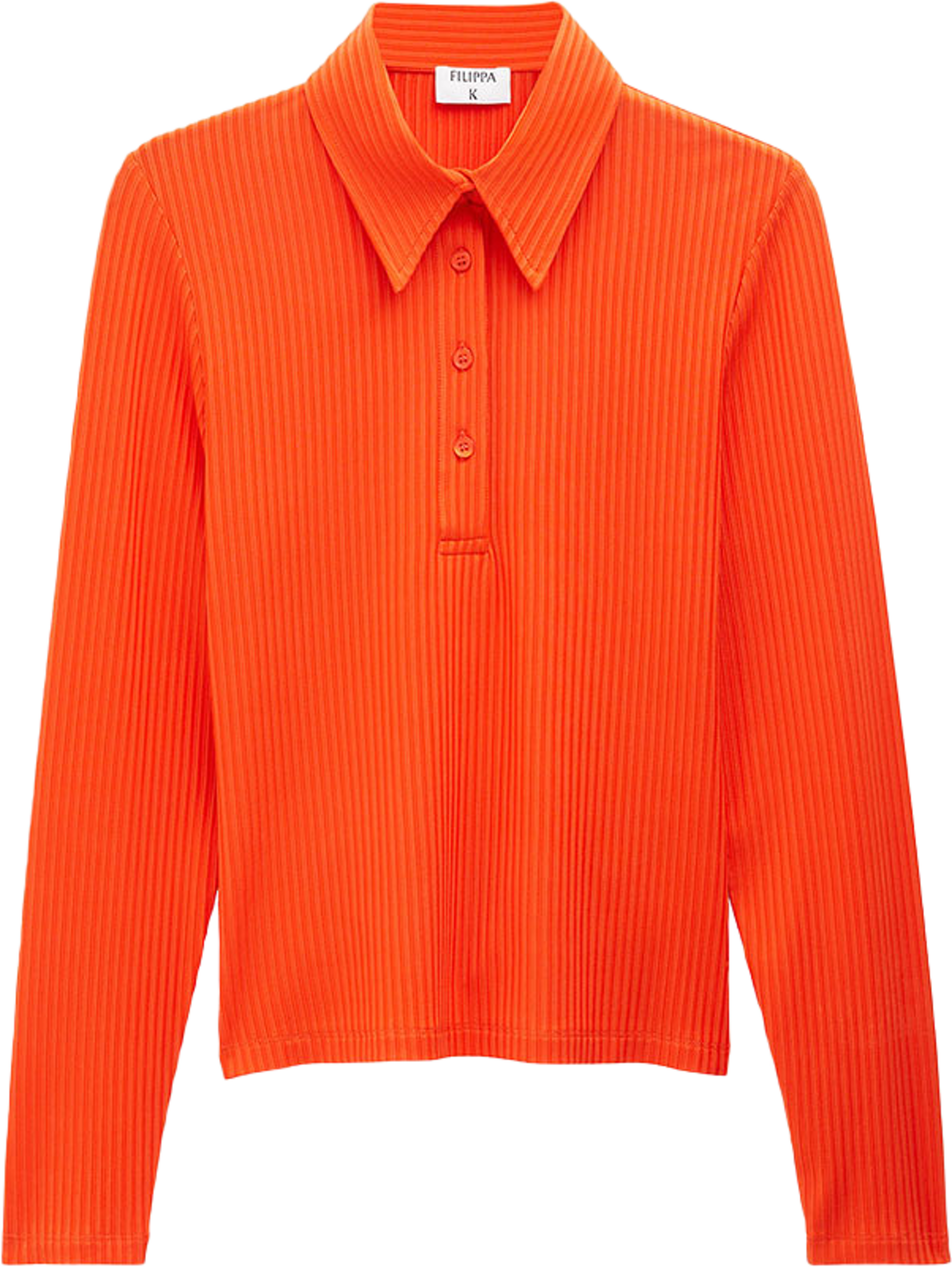 Shiny Rib Button Polo