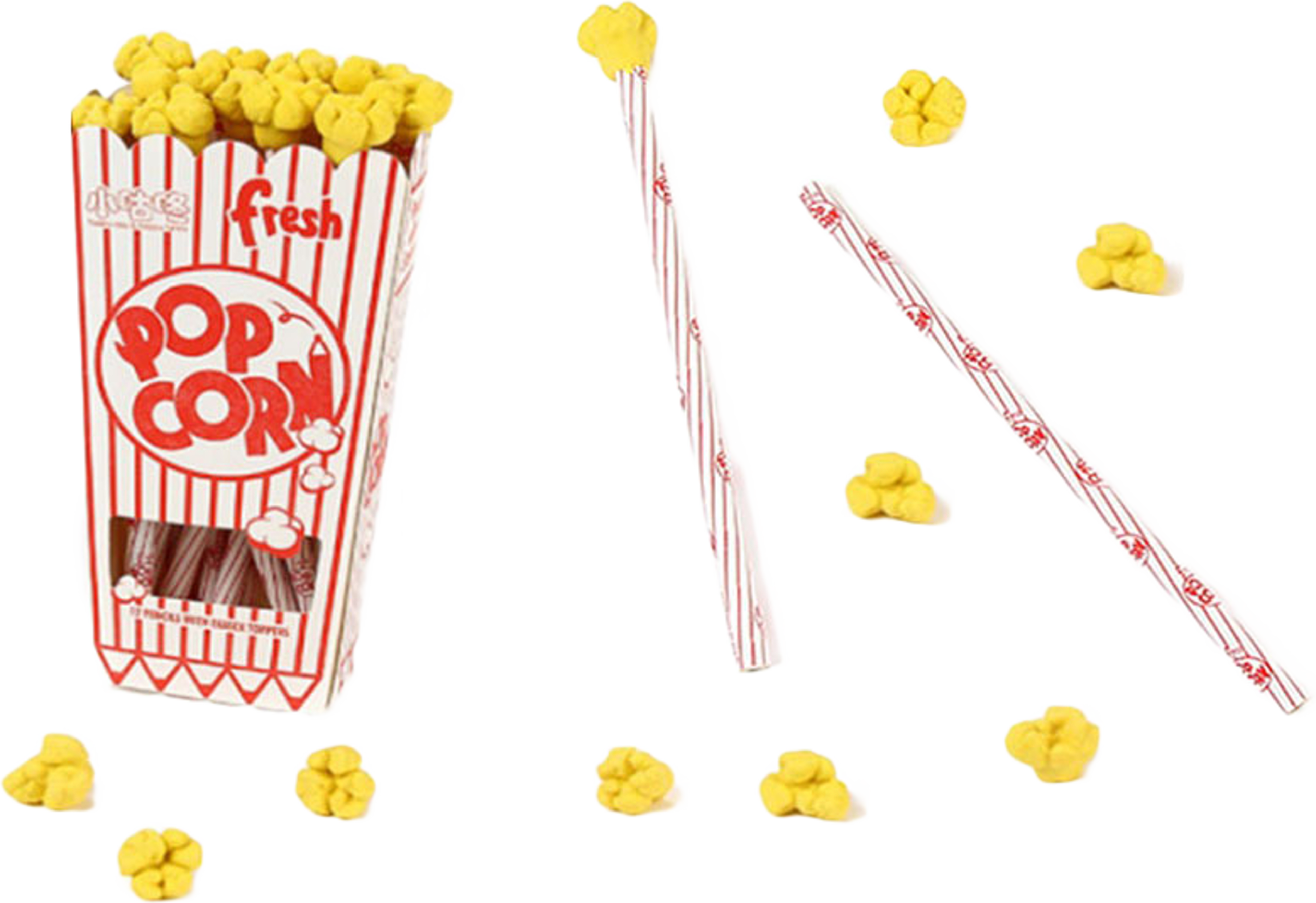 Pennset Popcornbägare 12 st med sudd