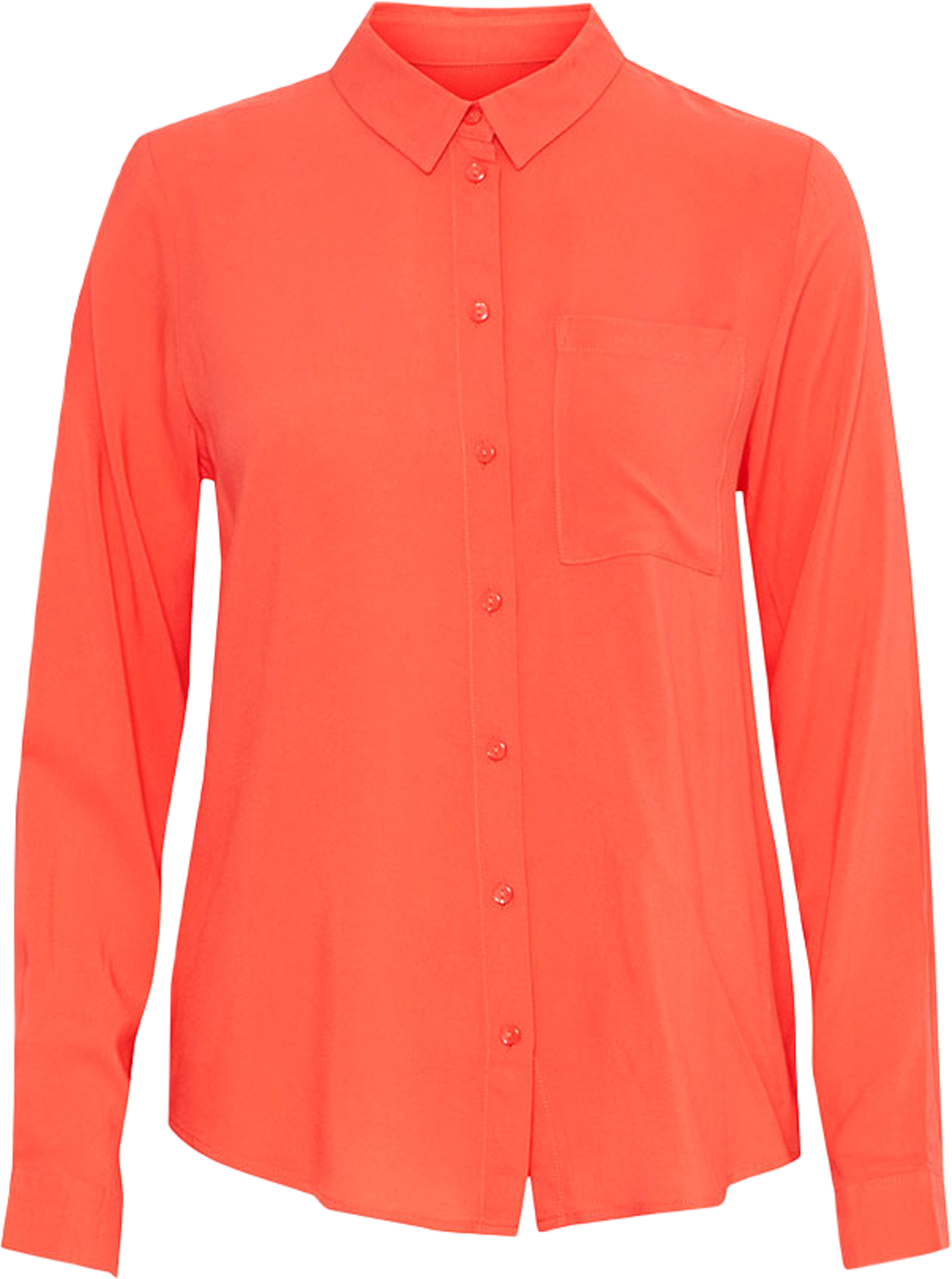 Main Shirt, från ICHI, i färgen Hot Coral. Klicka för att öppna bilden i stort format