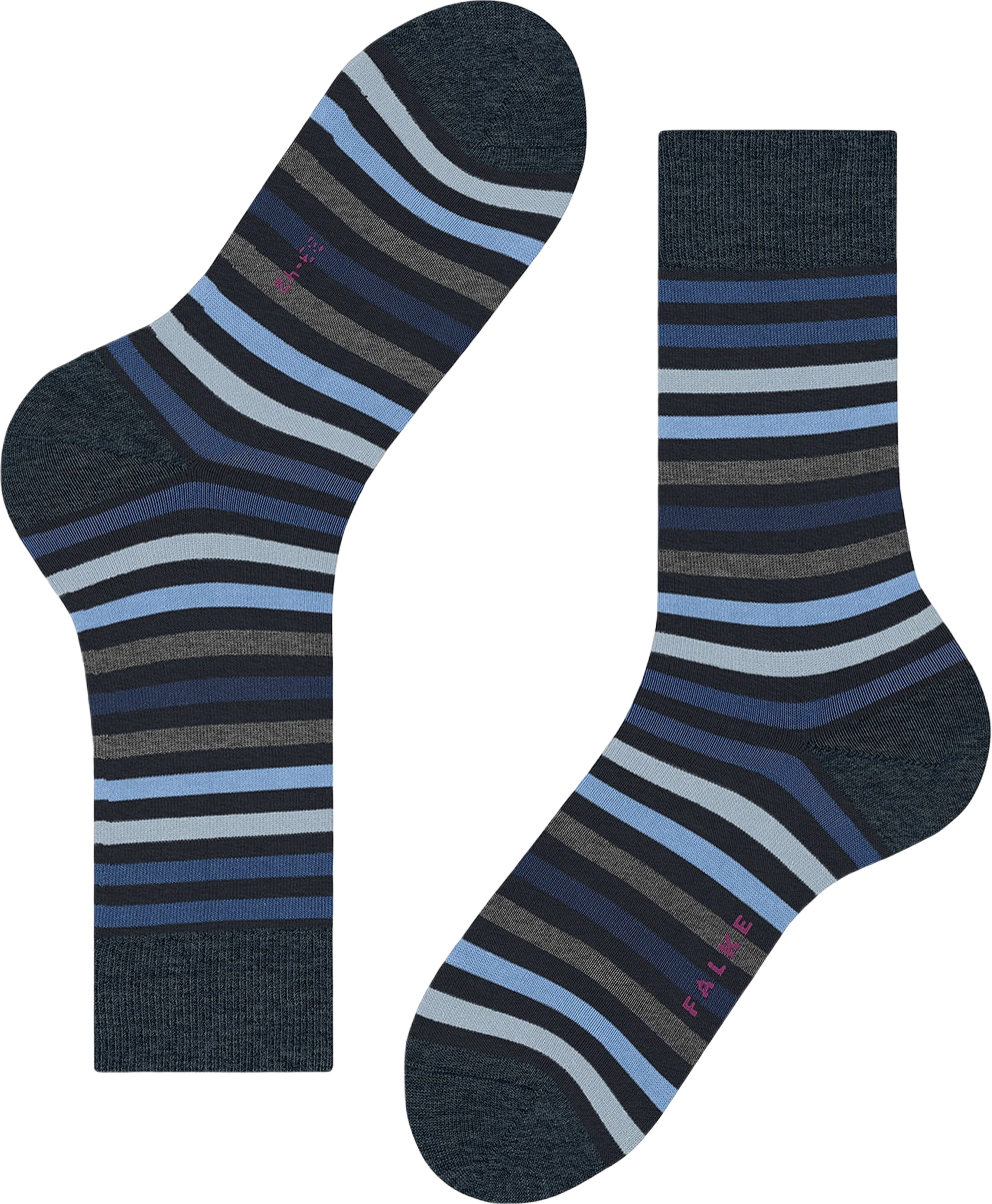 Tinted Stripe Socks, från Falke, i färgen Dark Navy1. Klicka för att öppna bilden i stort format