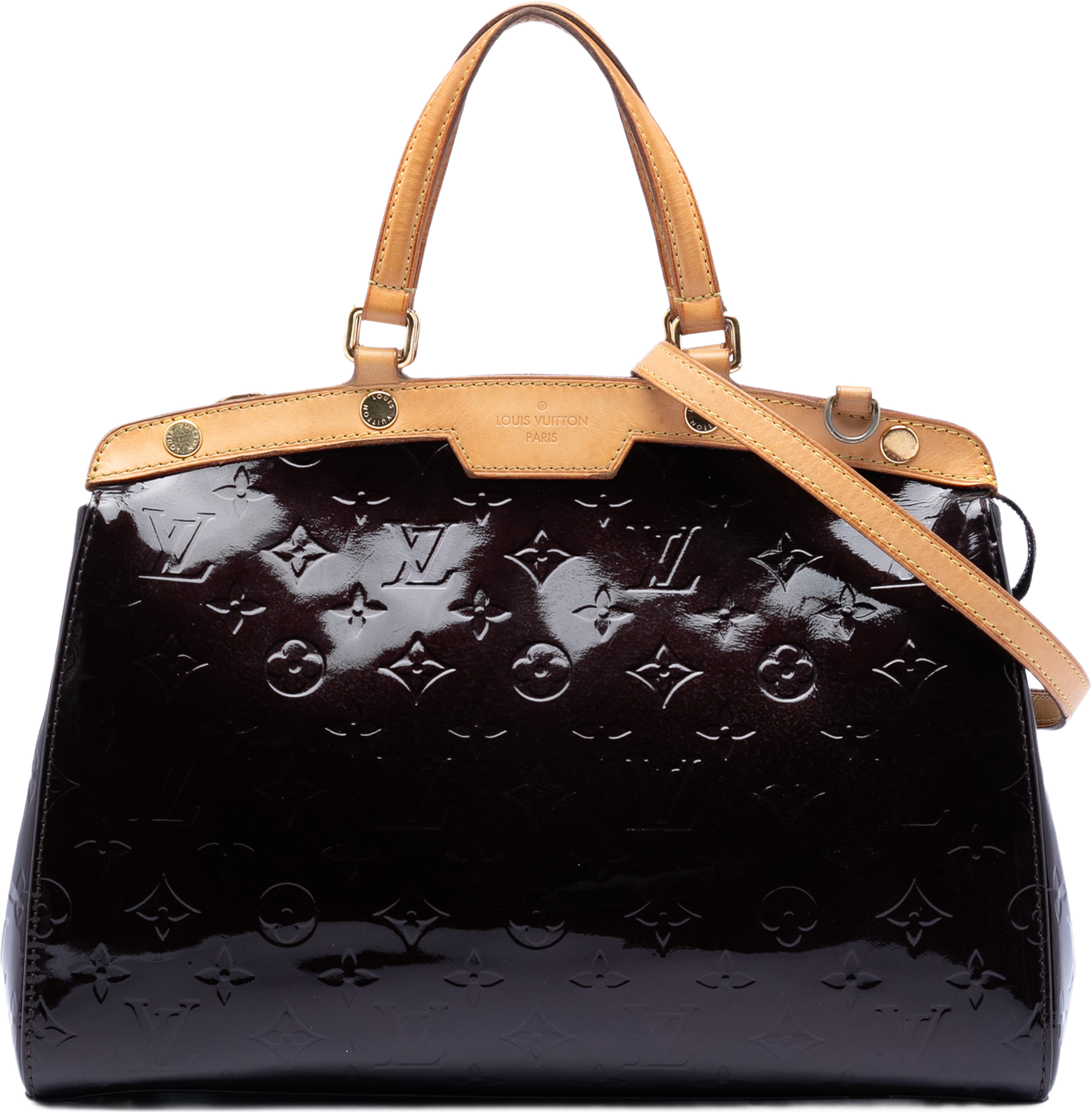 Louis Vuitton Monogram Vernis Brea Mm, från Luxclusif, i färgen purple. Klicka för att öppna bilden i stort format