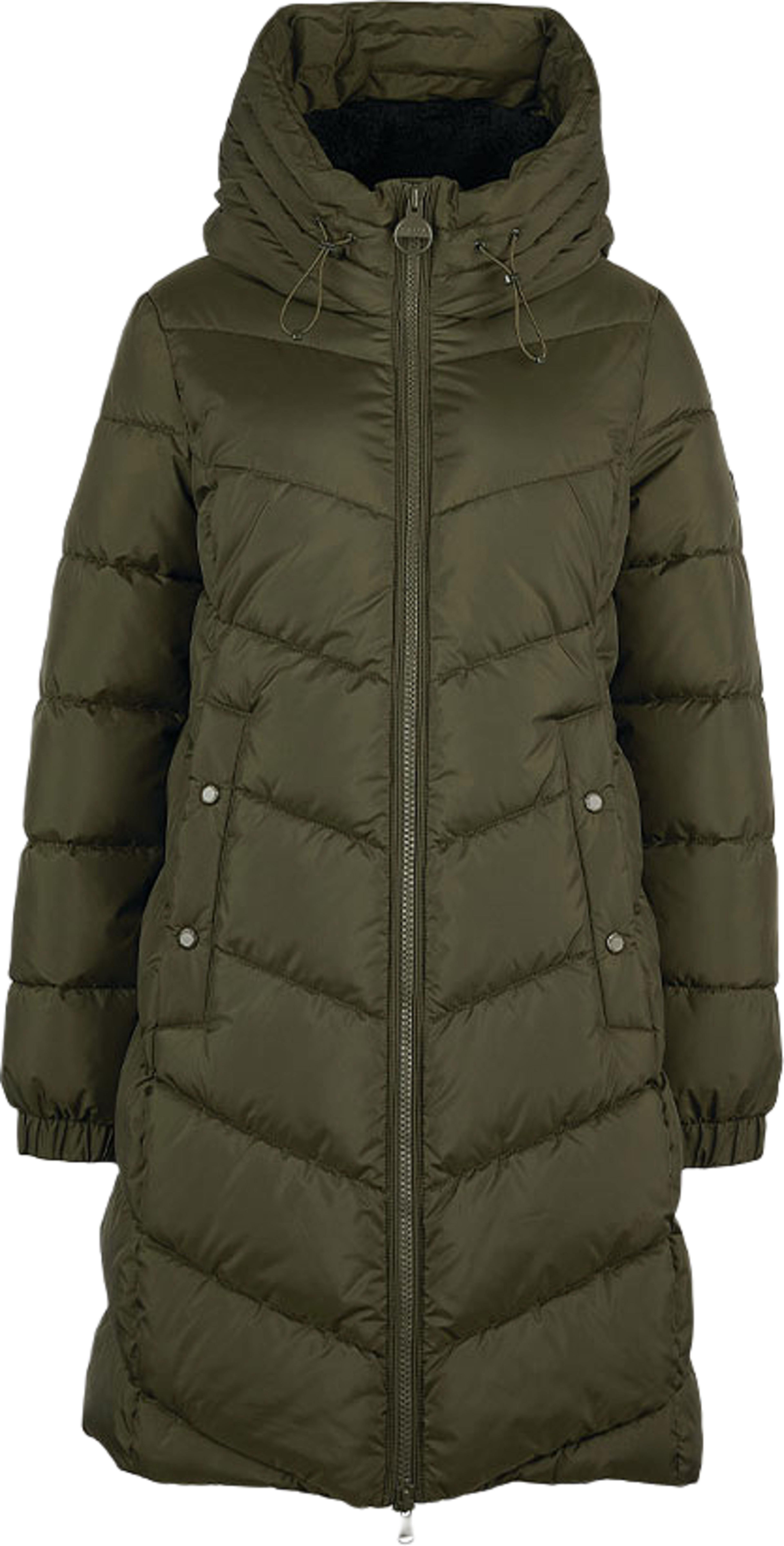 Long Boston Qu, från Barbour, i färgen Olive/Forest Mist. Klicka för att öppna bilden i stort format