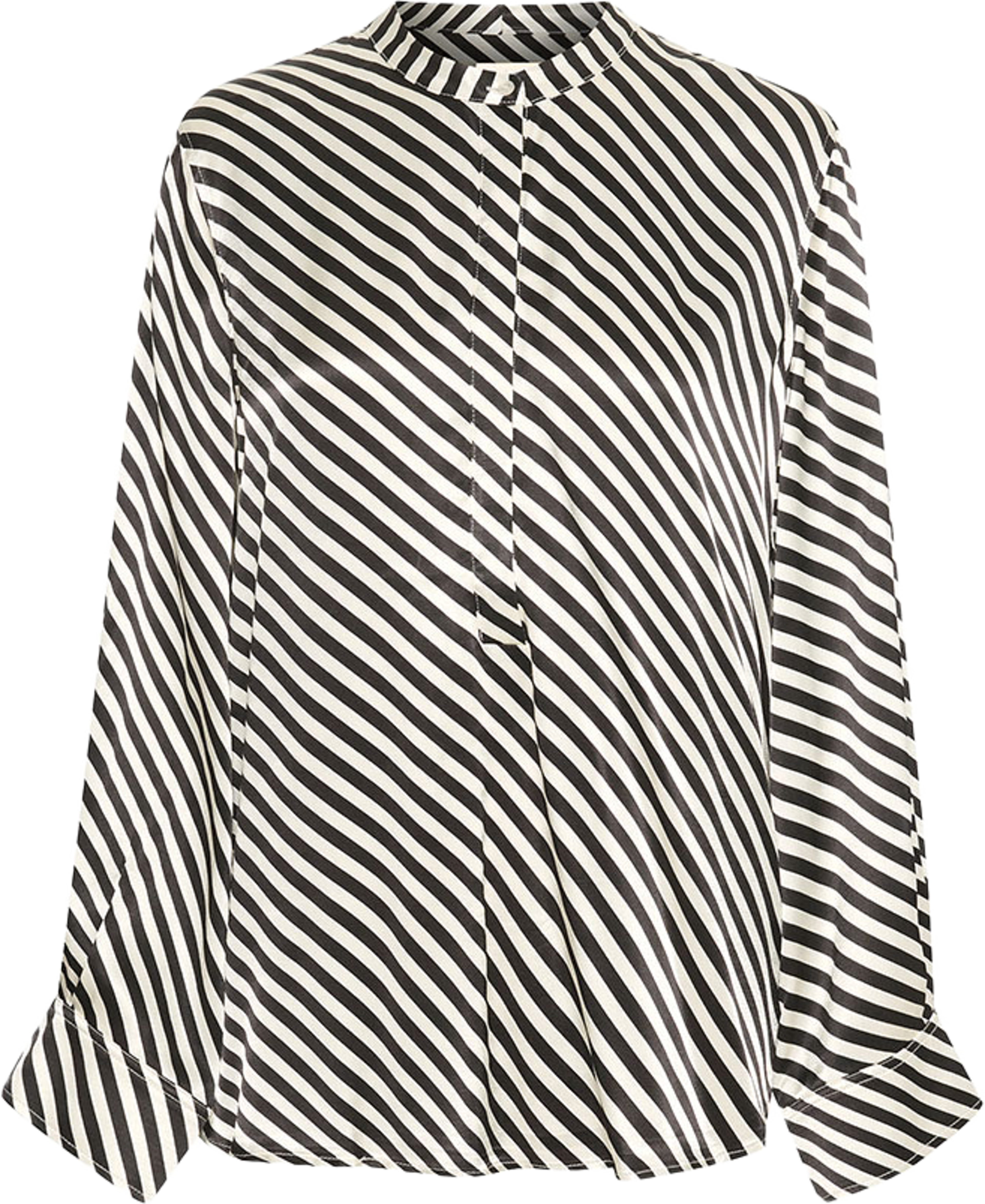 SLSoho Blouse, från Soaked In Luxury, i färgen Black & White Diagonal Stripe. Klicka för att öppna bilden i stort format