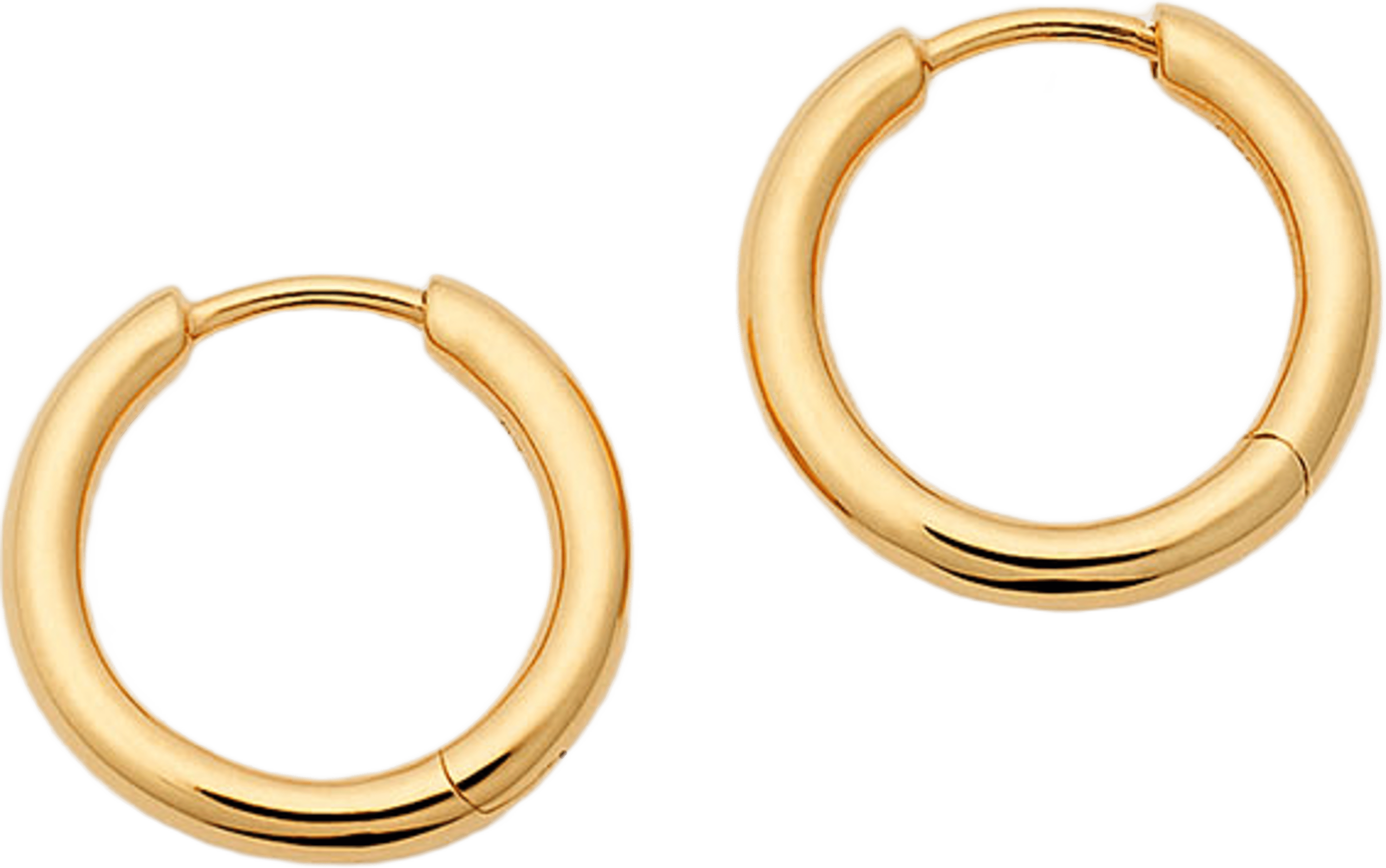 Beloved Fat Medium Hoops Gold
