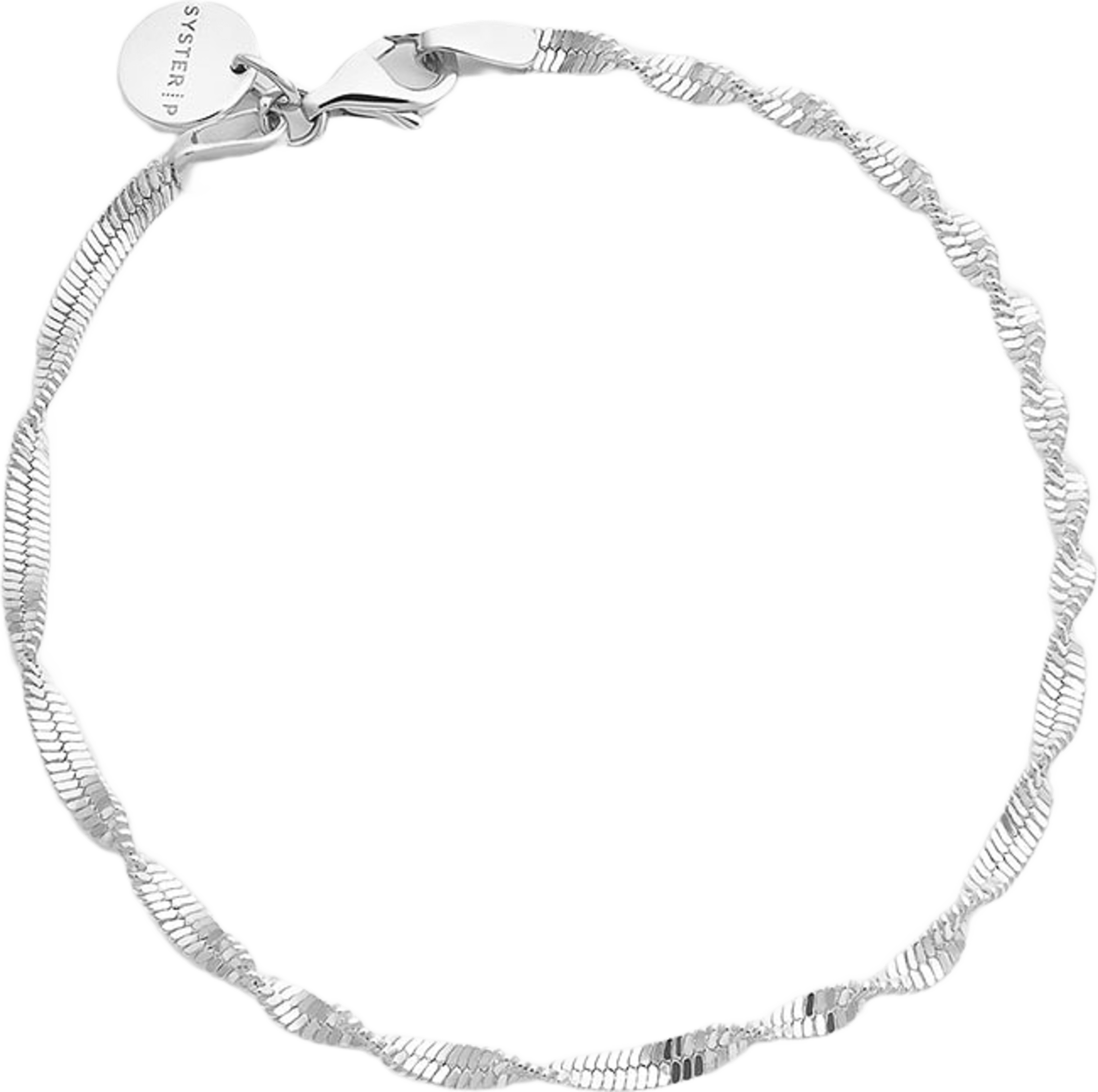 Herringbone Twisted Bracelet Silver
