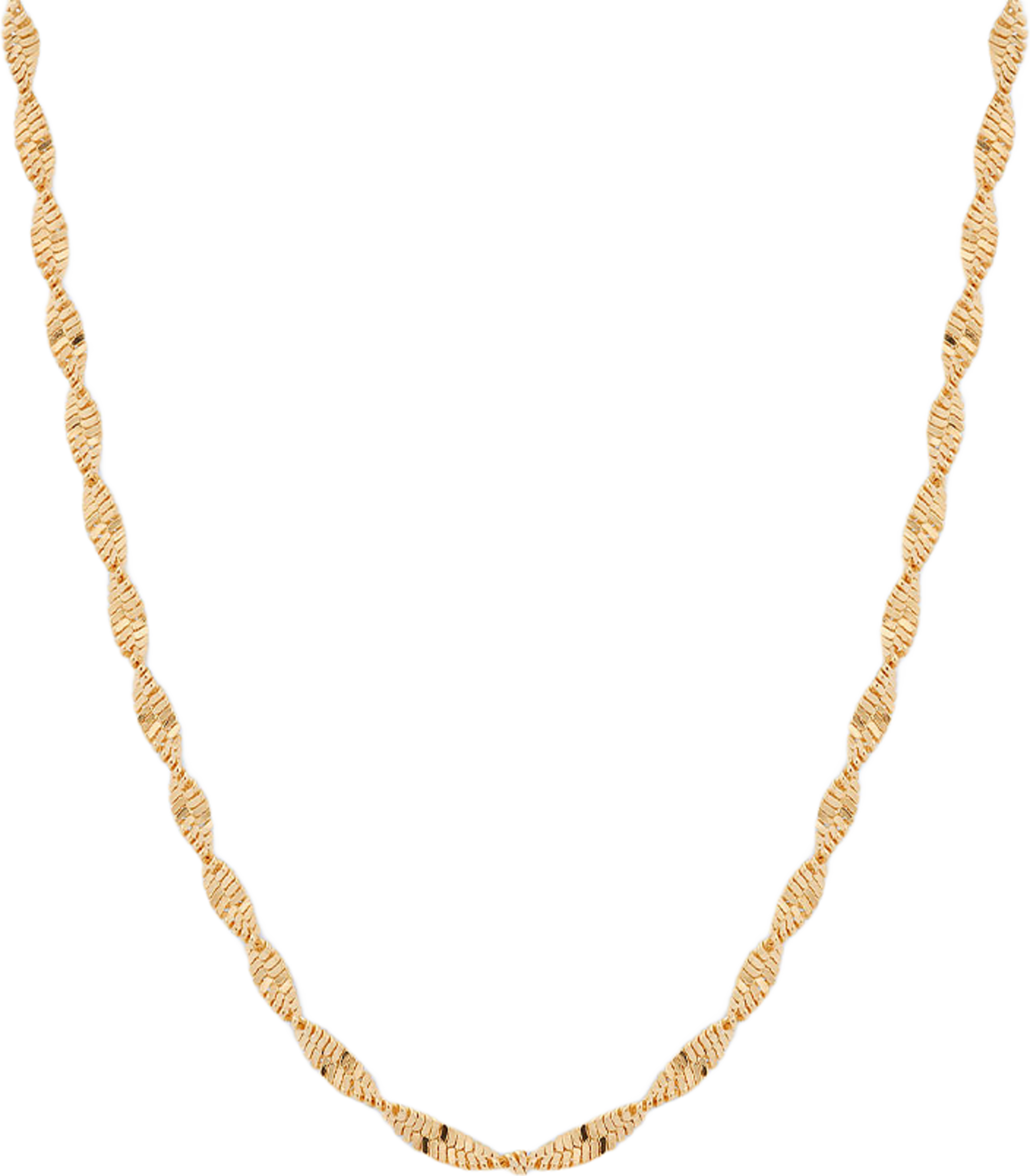 Herringbone Twisted Necklace Gold