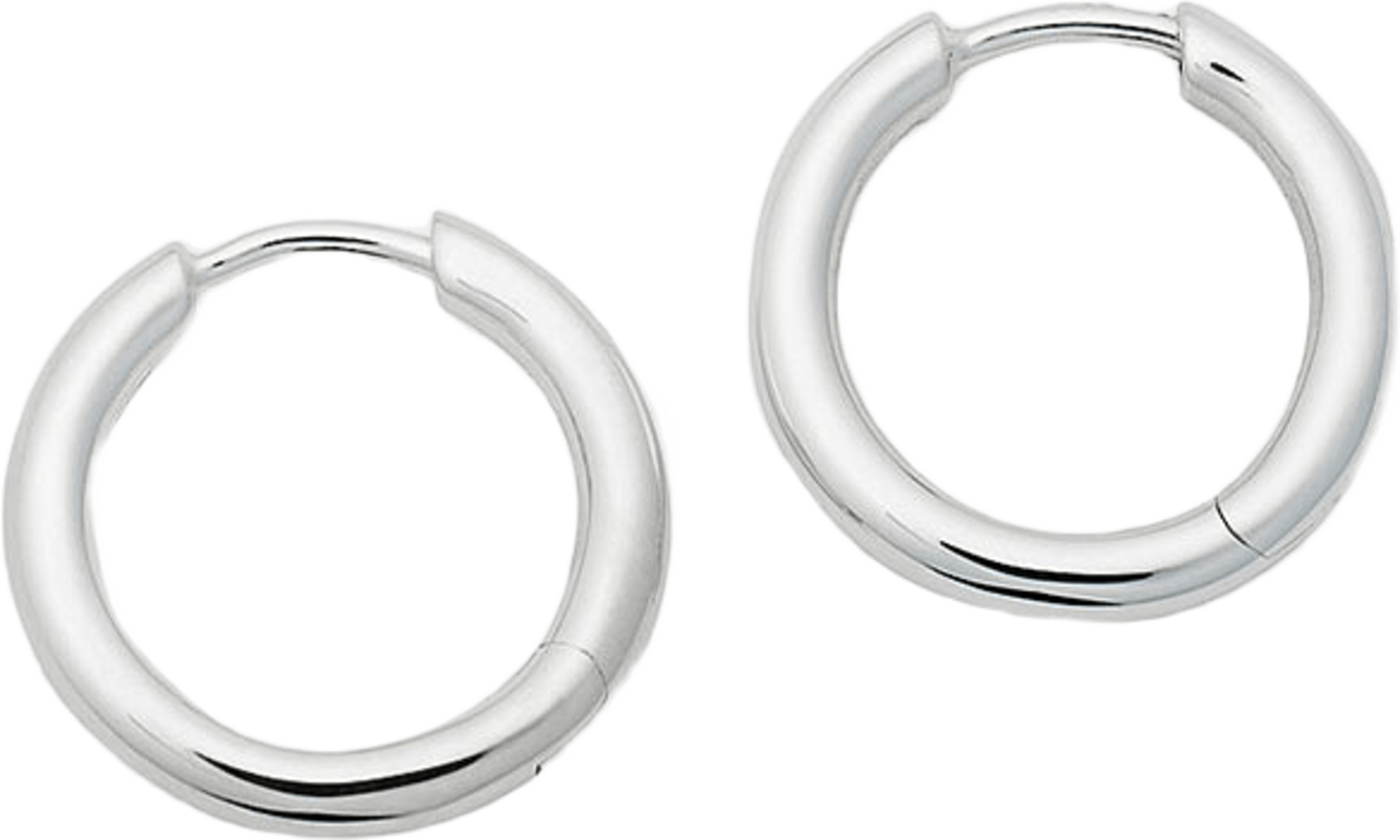 Beloved Fat Medium Hoops Silver