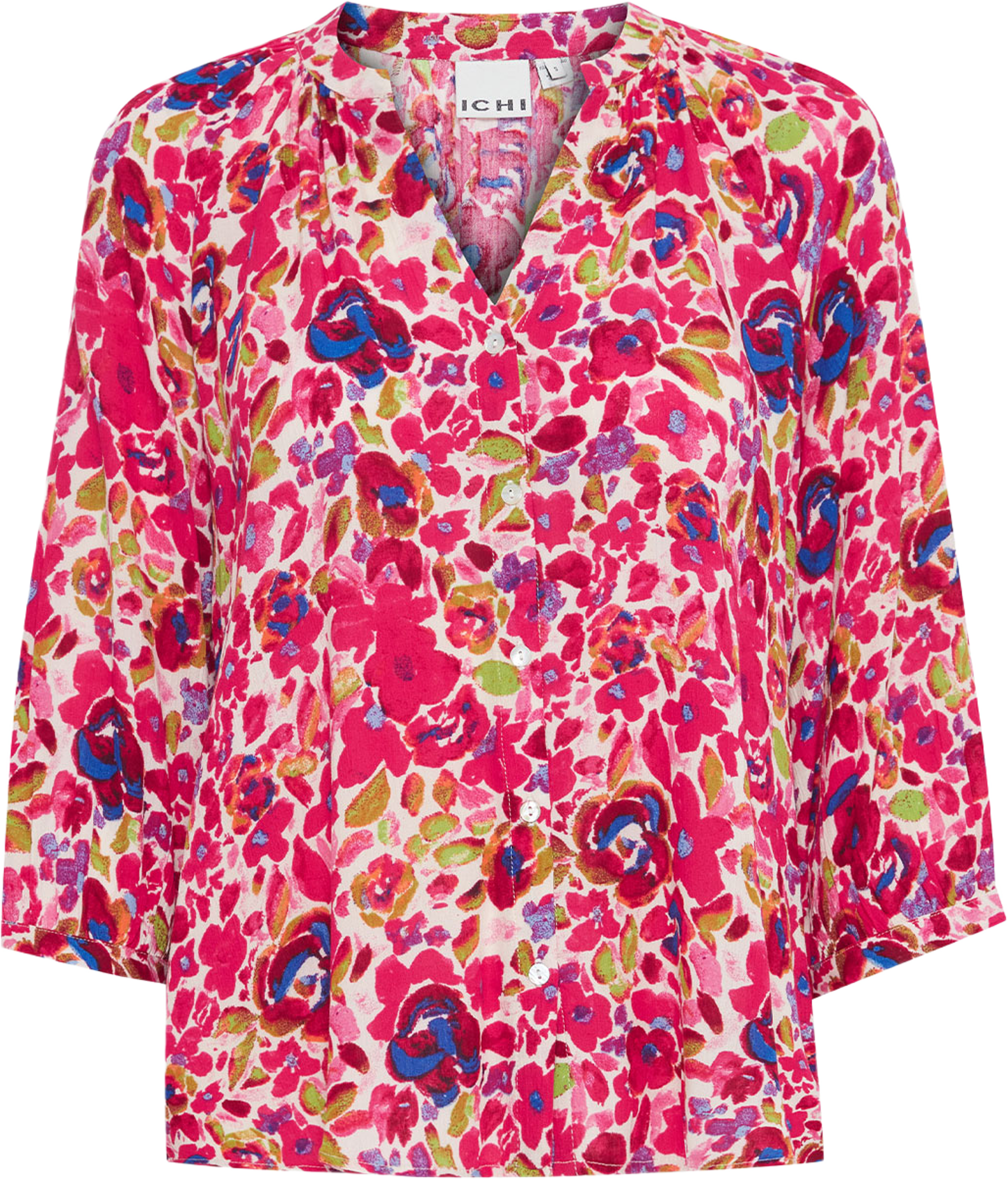 IHMARRAKECH Shirt, från ICHI, i färgen Love Potion Flower Aop. Klicka för att öppna bilden i stort format