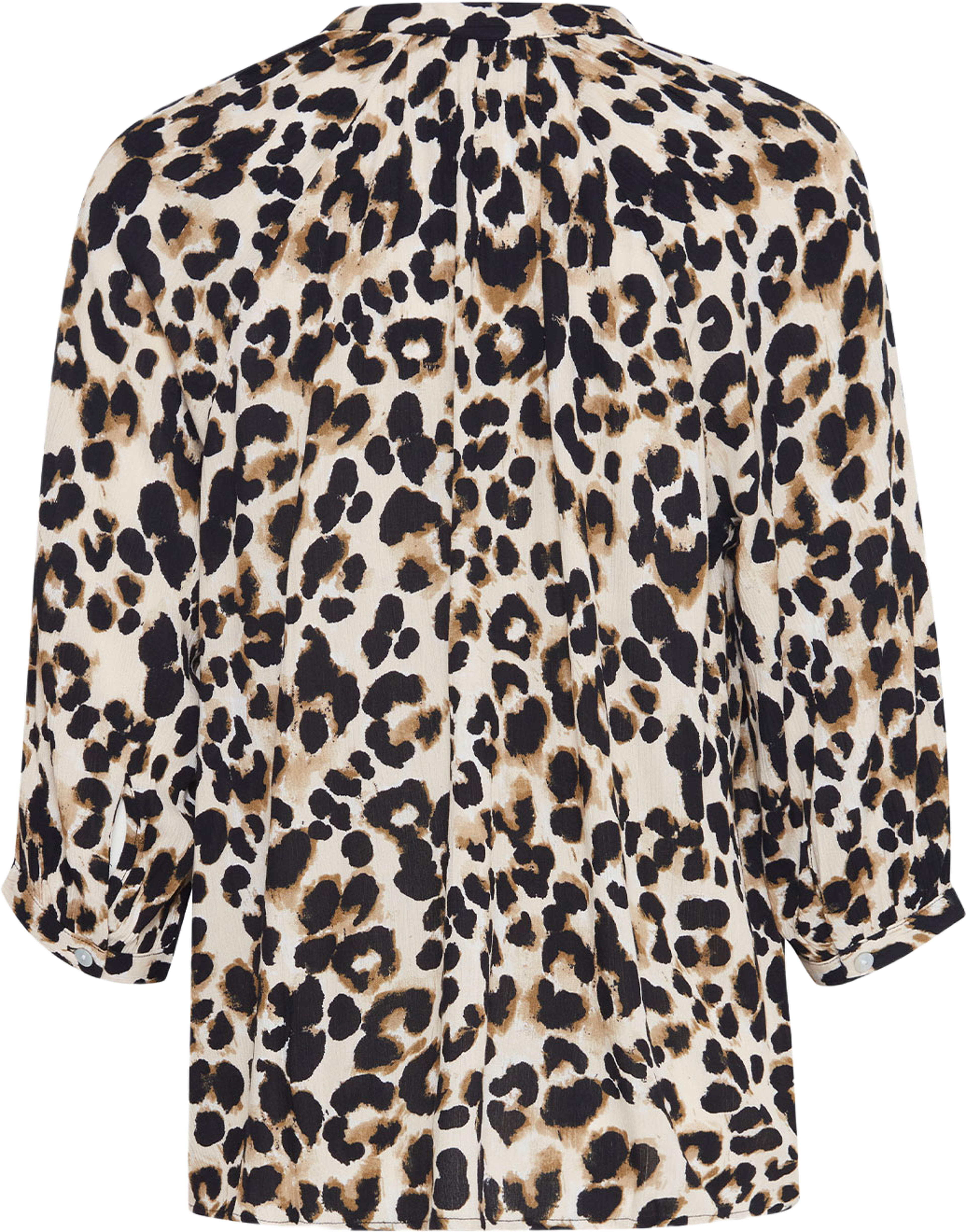 IHMARRAKECH Shirt, från ICHI, i färgen Tannin Leo Aop. Klicka för att öppna bilden i stort format