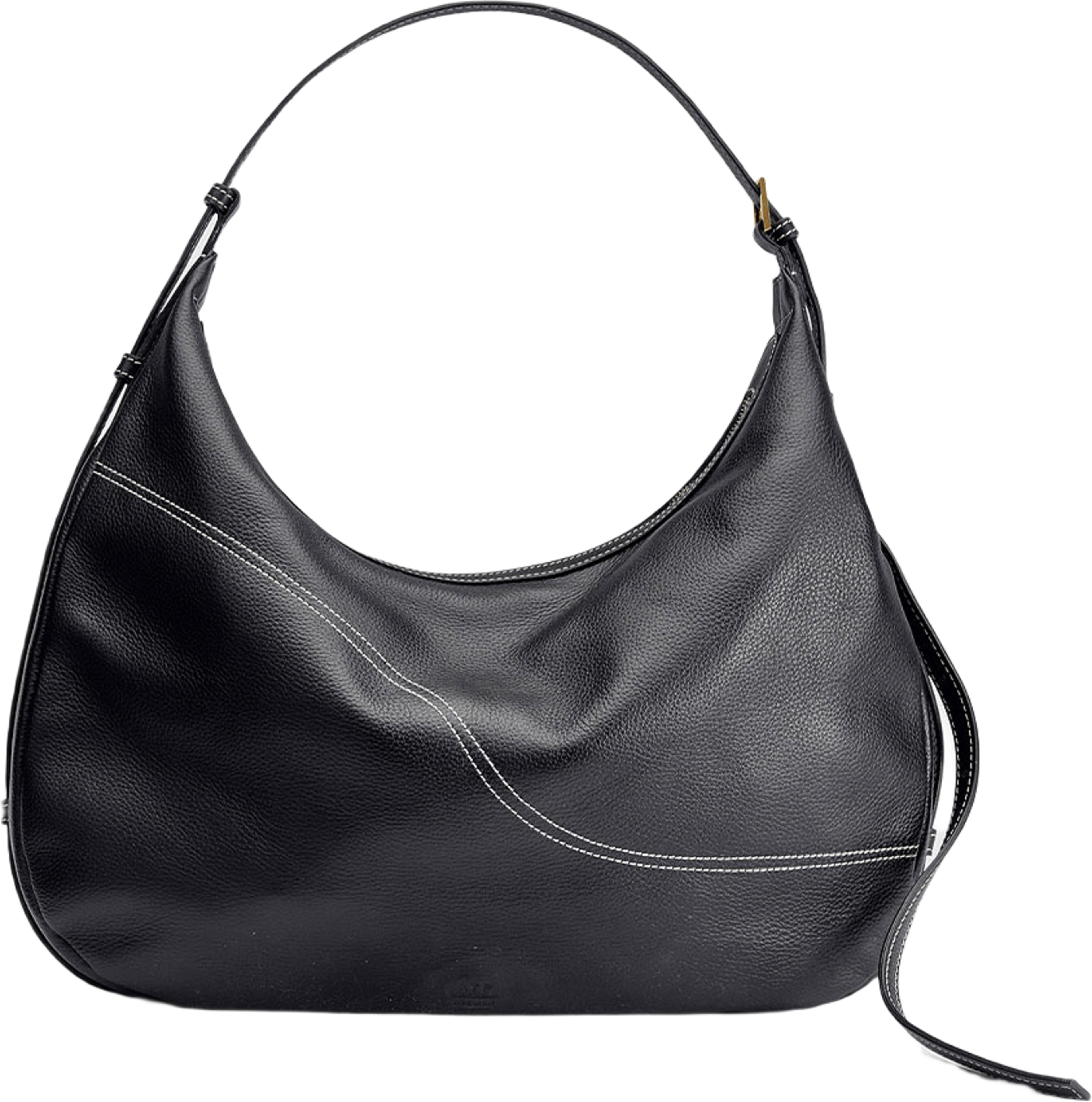 Potenza Black/Contrast Stitch Grained Calf, från ATP Atelier, i färgen Black/Contrast Stitch. Klicka för att öppna bilden i stort format